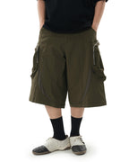 S26-SD2-S / Residual Curve Shorts (B-Olive)