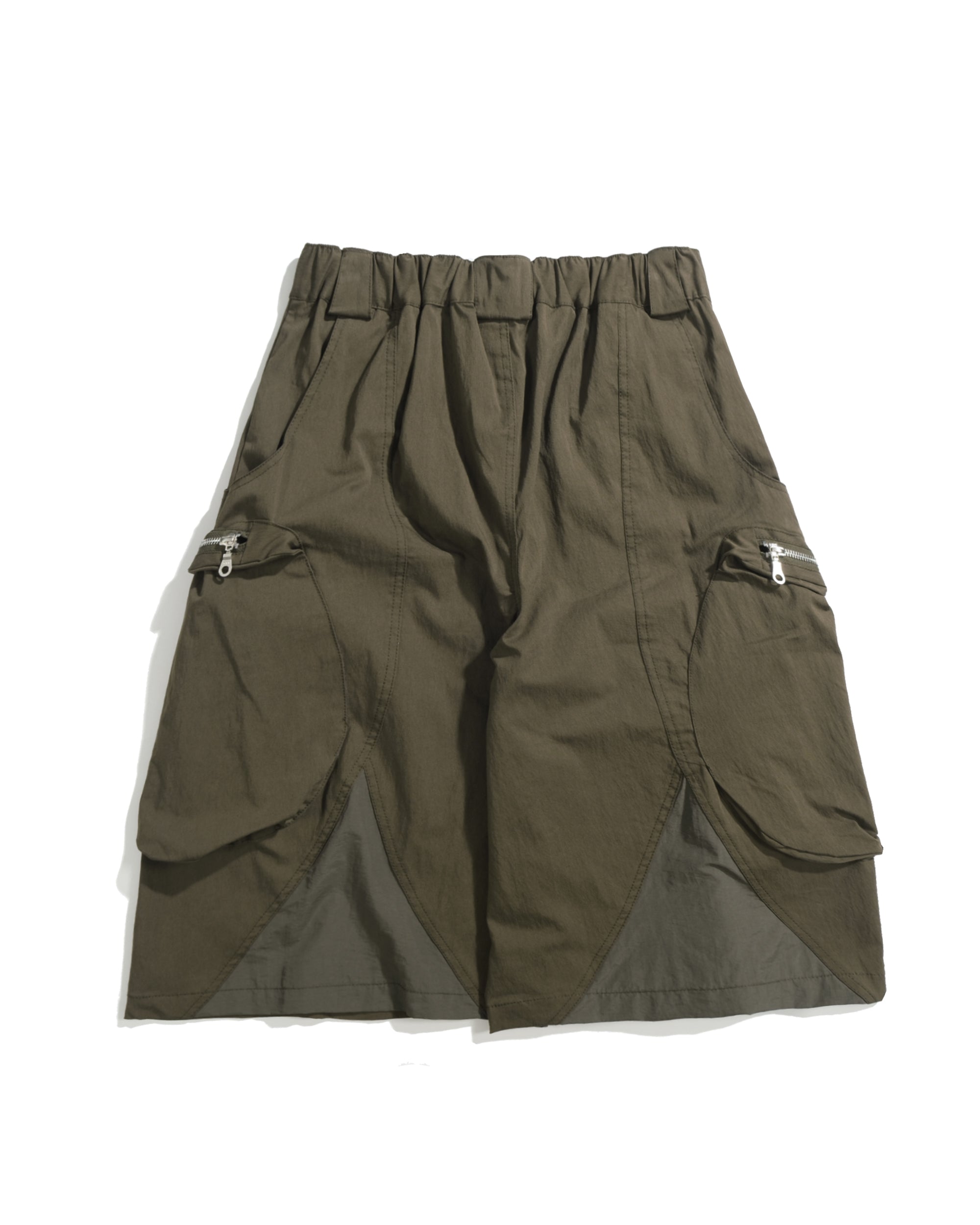 S26-SD2-S / Residual Curve Shorts (B-Olive)