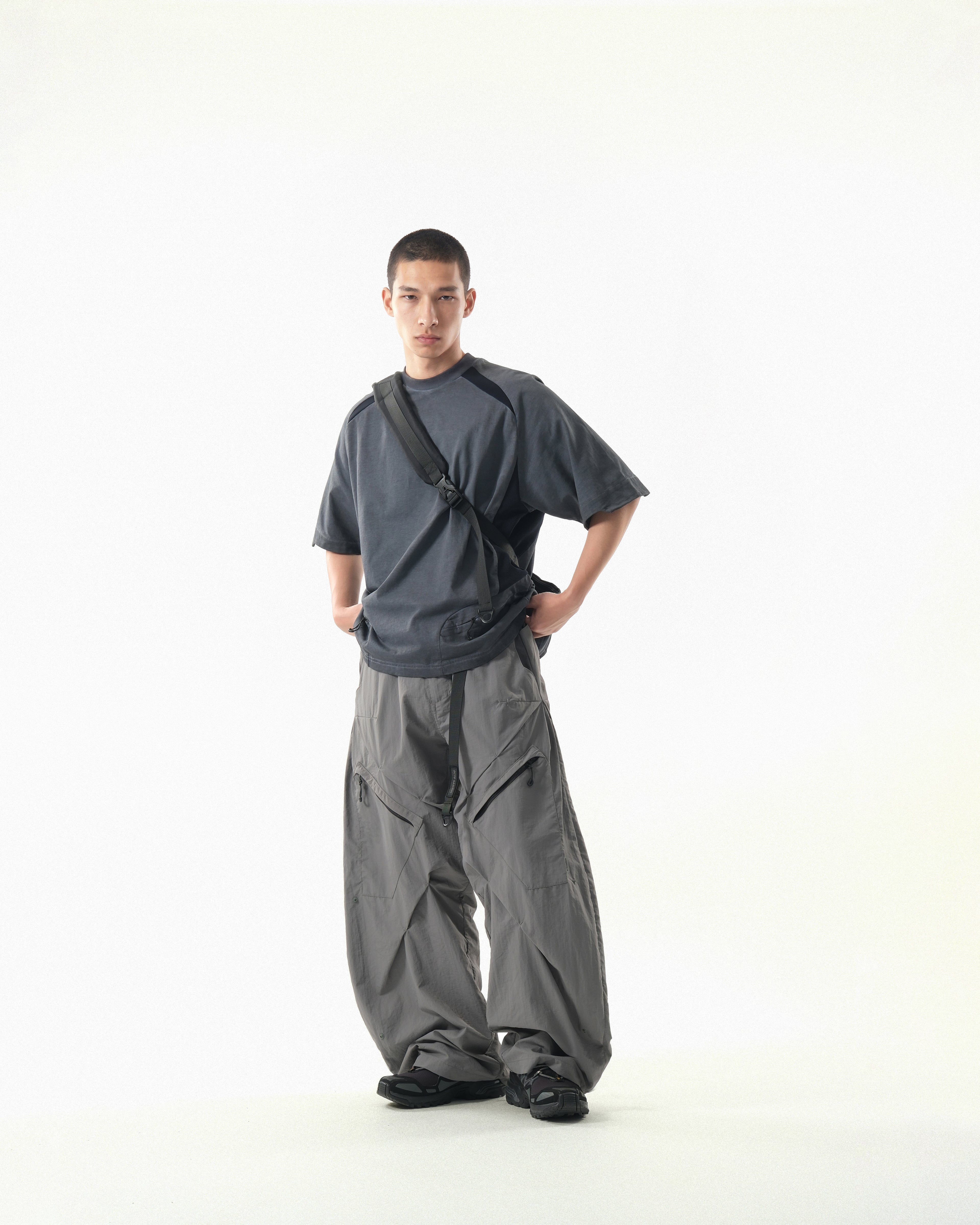 S26-S1-T1 / Visor Washed Panel Tee (Navy)