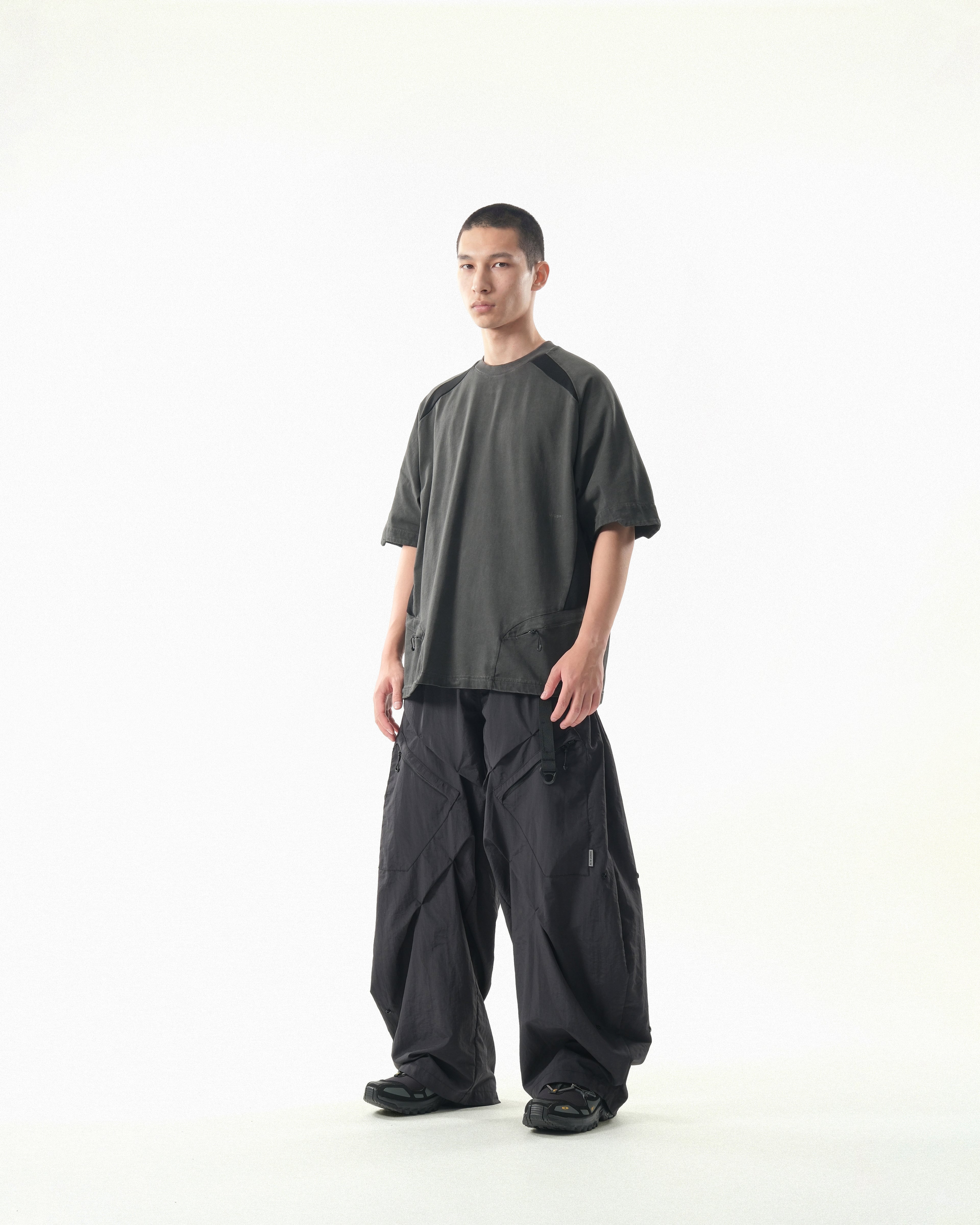 S26-S1-T1 / Visor Washed Panel Tee (Black)