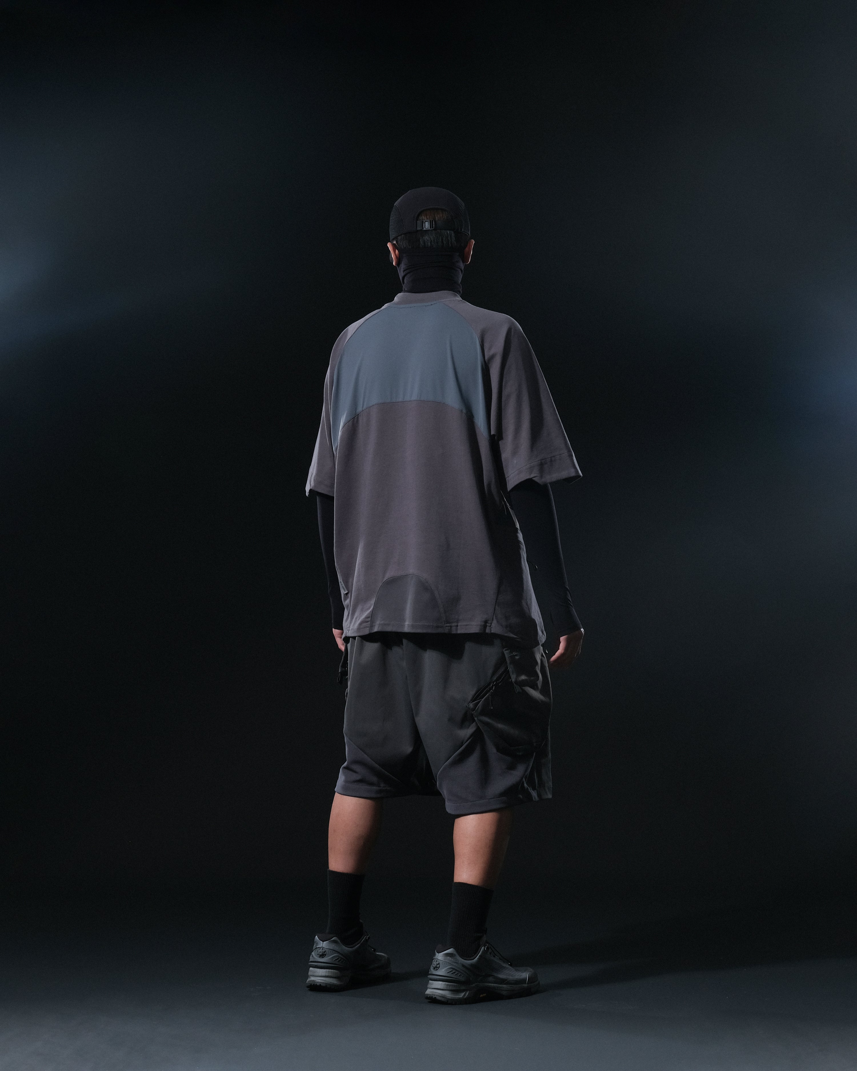 S1/ S25-T-01 Tornado patchwork T-shirt (Grey)