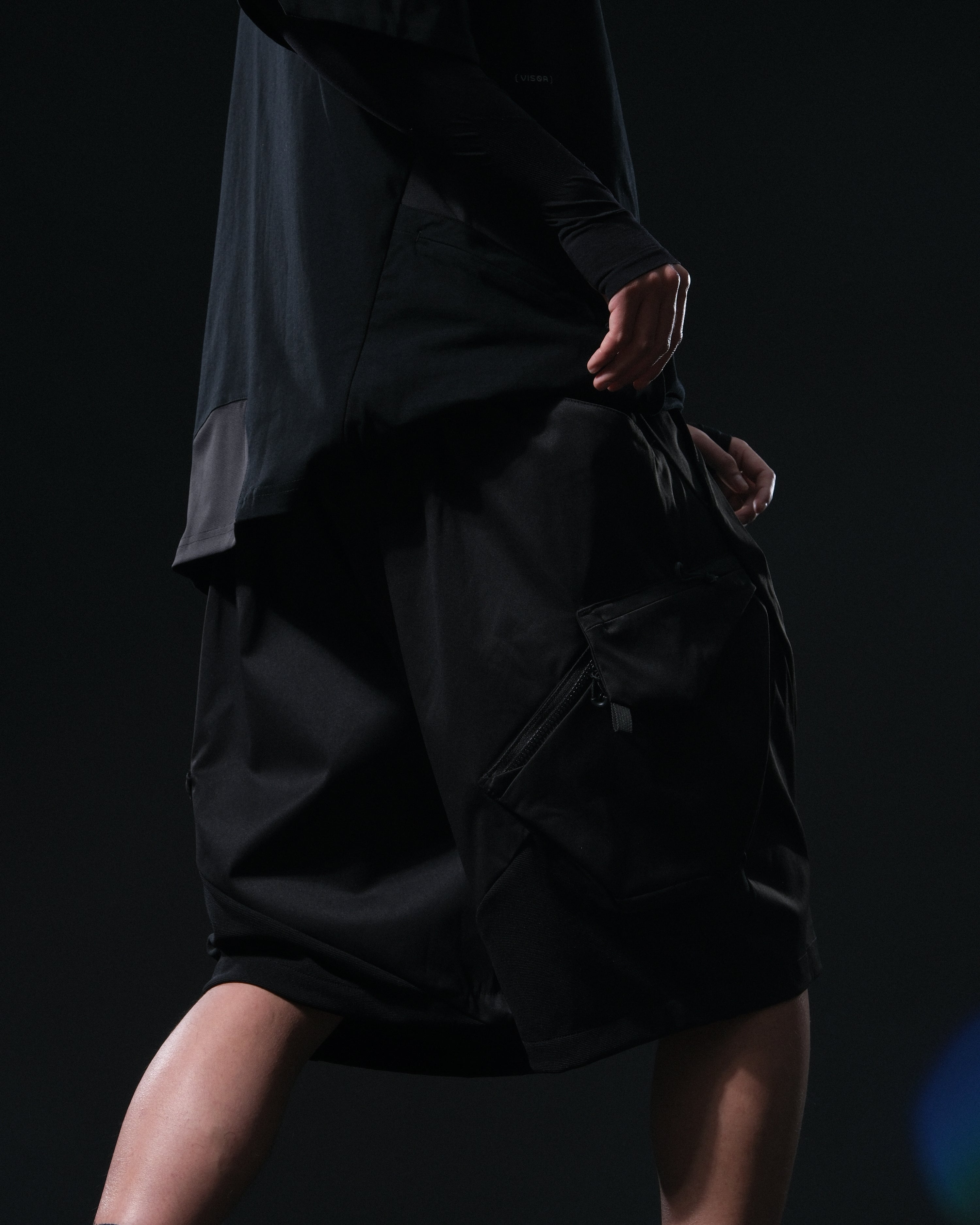 S1/ S25-S-01 Visor Layers Shorts (Black)