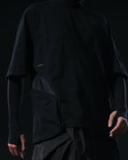 S1/ S25-T-01 Tornado patchwork T-shirt (Black)