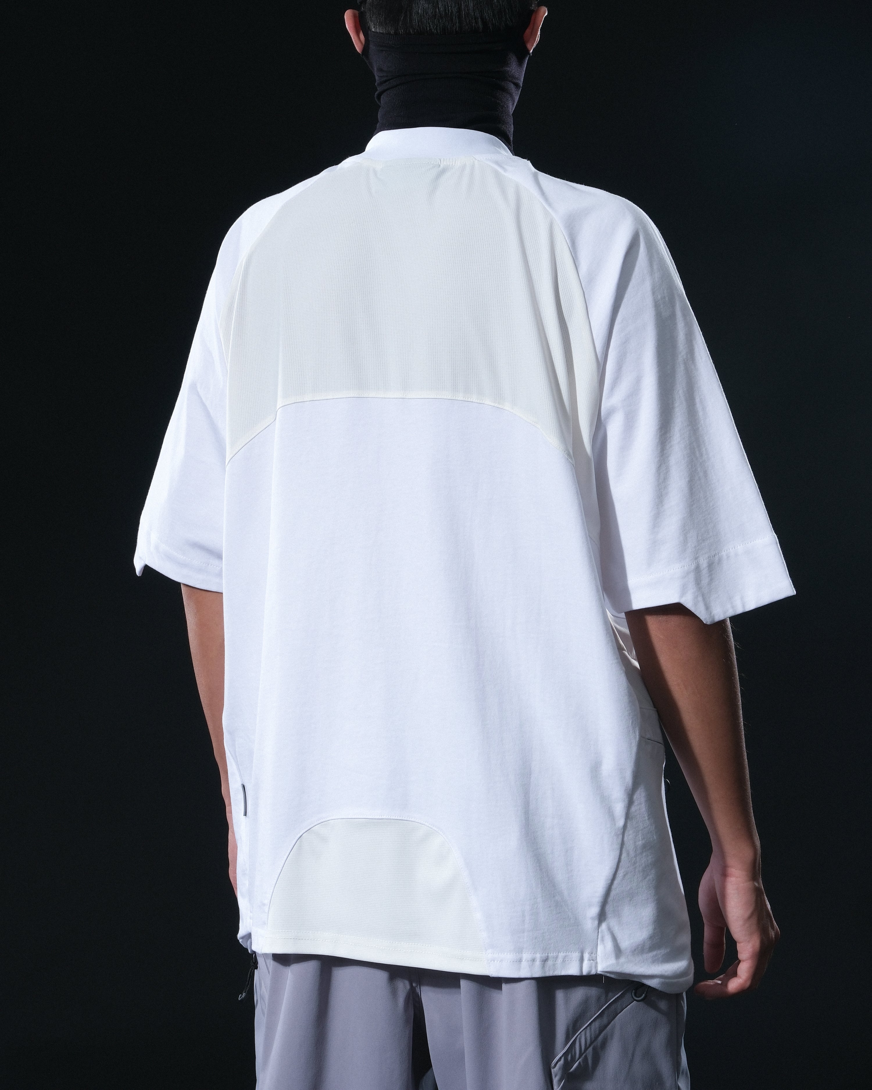 S1/ S25-T-01 Tornado patchwork T-shirt (White)
