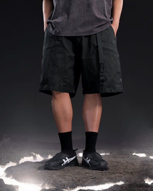 S26-PR-S1/ Light Twill Utility Shorts (Black)