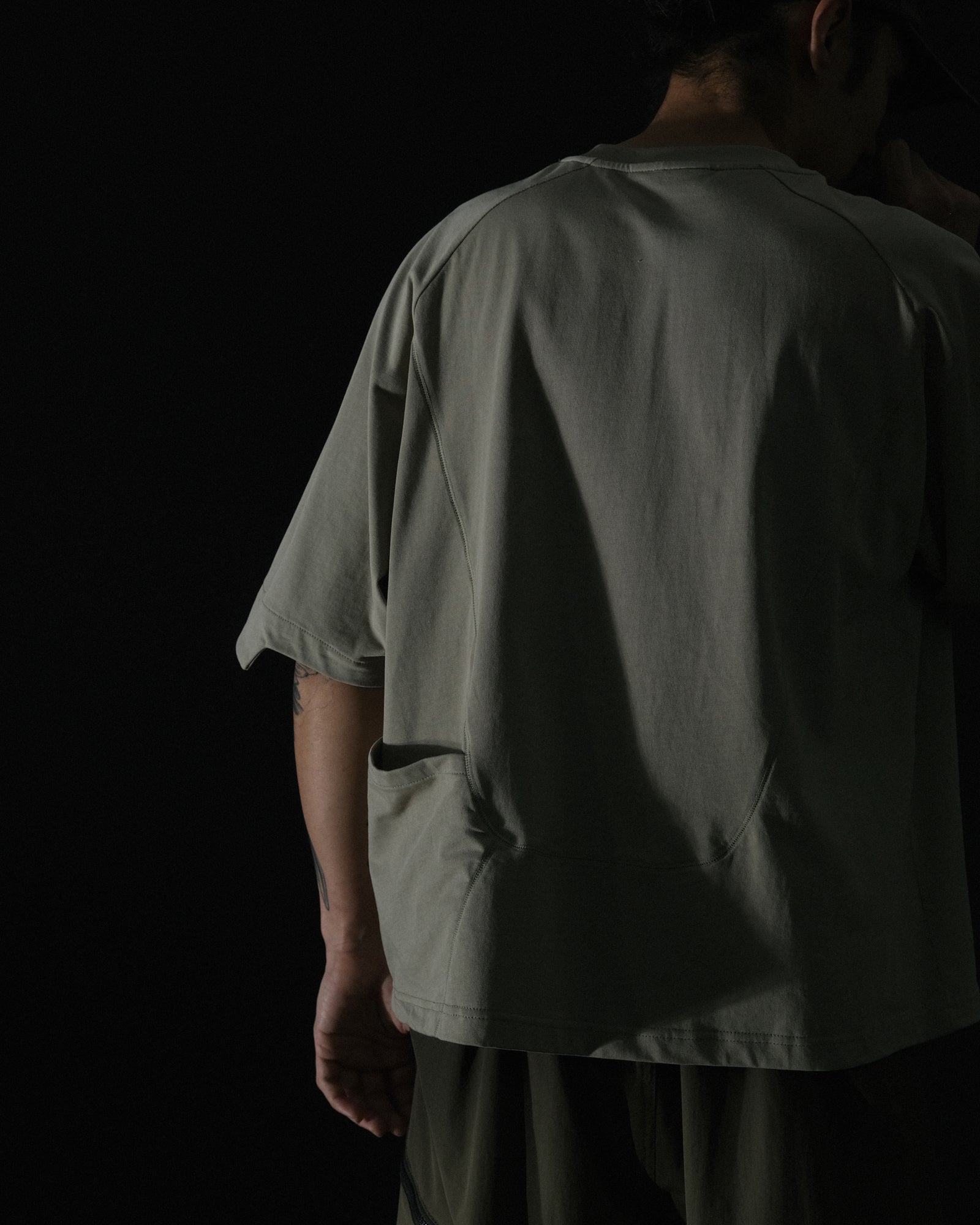 S2/ S25-T-03 Boxy T-Shirt (Pewter Green)