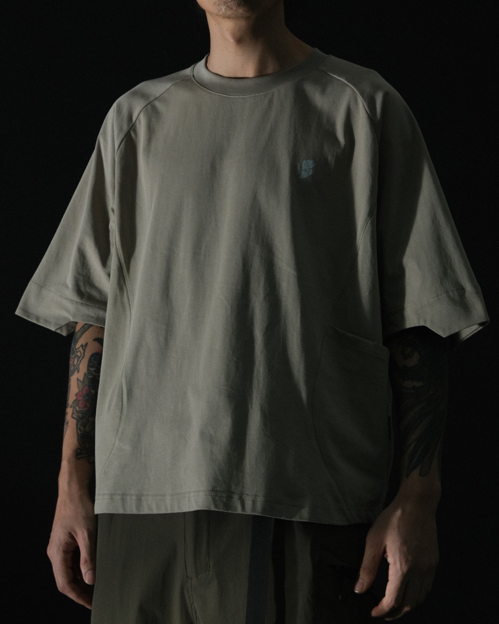 S2/ S25-T-03 Boxy T-Shirt (Pewter Green)