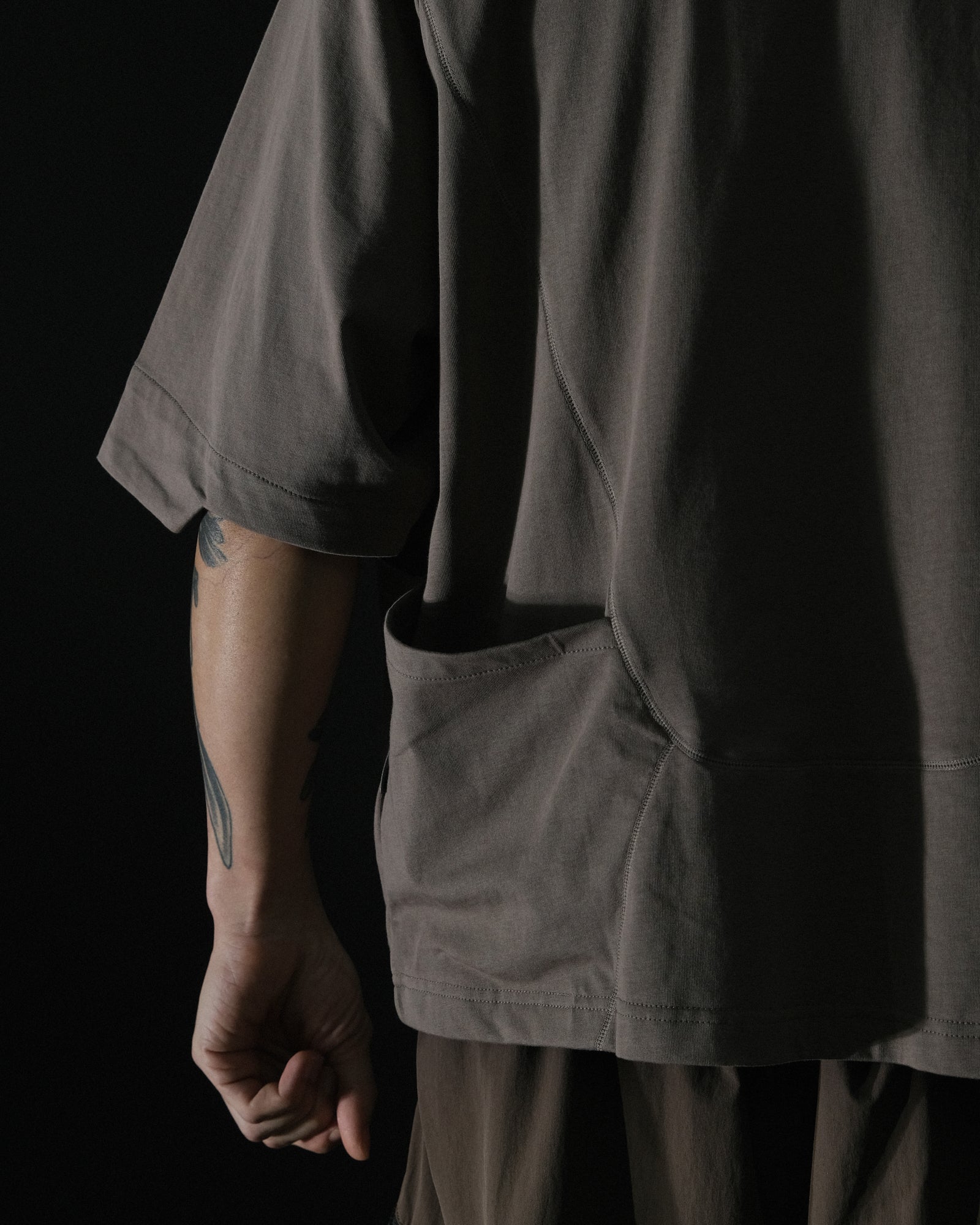 S2/ S25-T-03 Boxy T-Shirt (Brown)