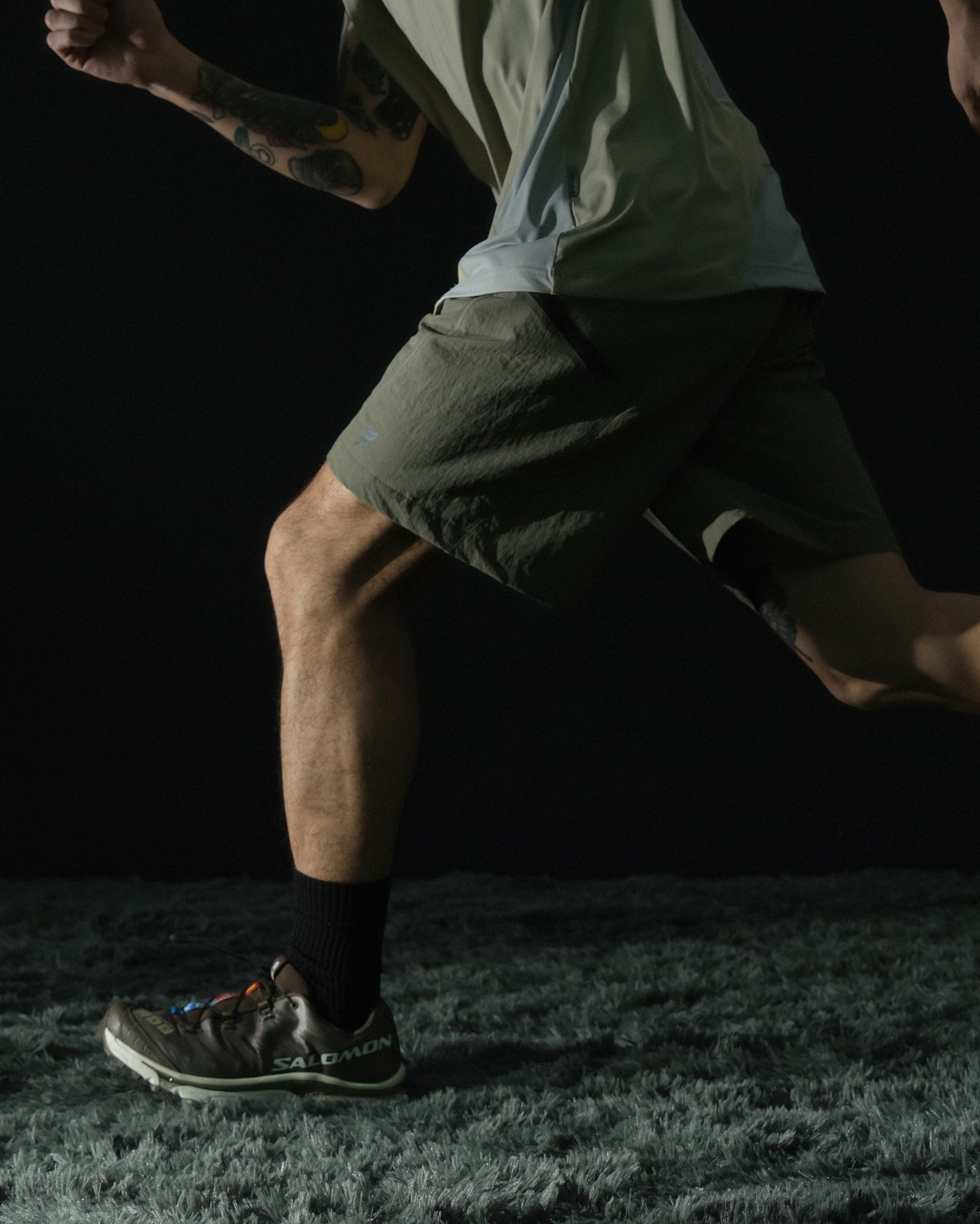 S2/ S25-S-02 Sport Shorts (Pewter Green)