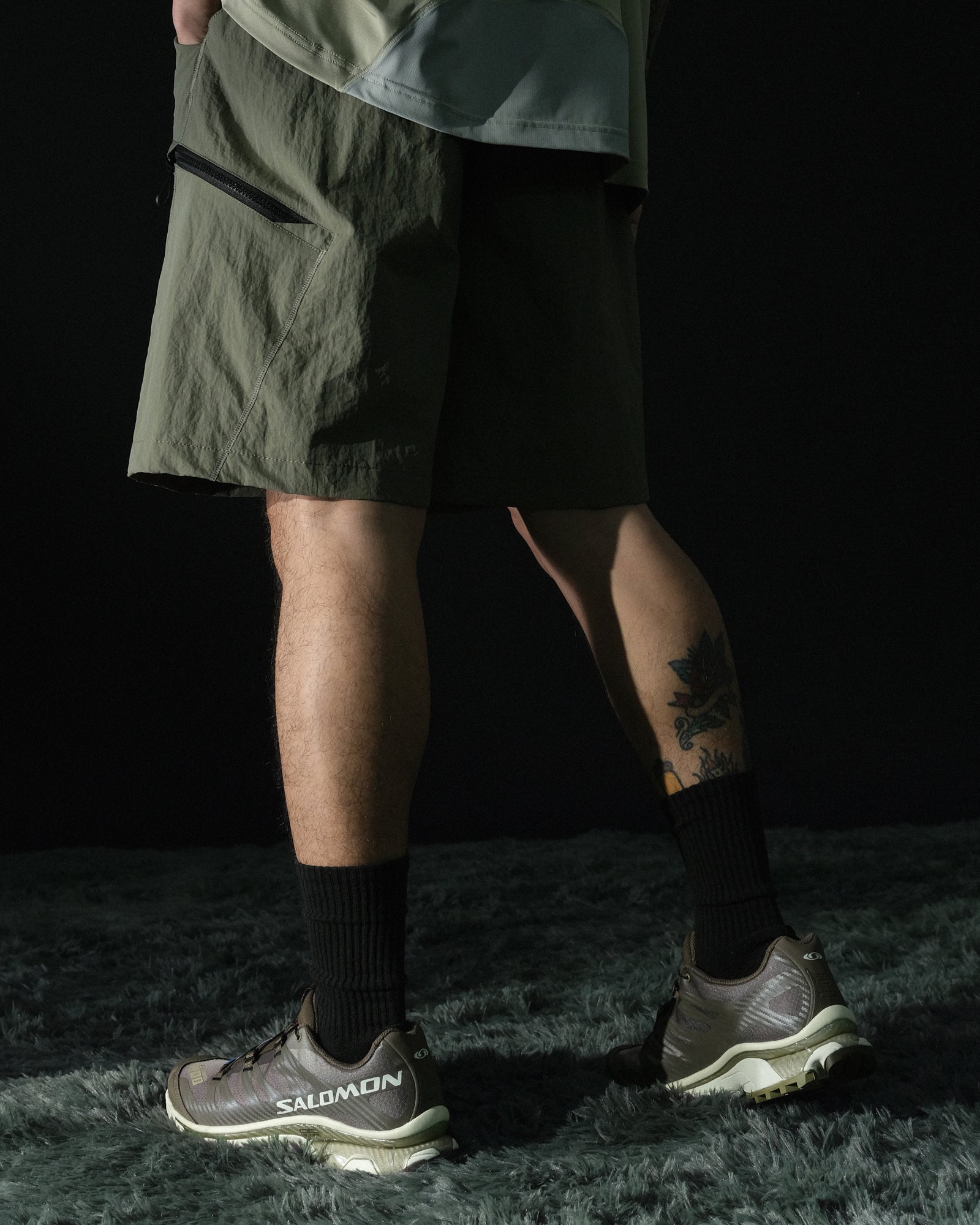S2/ S25-S-02 Sport Shorts (Pewter Green)