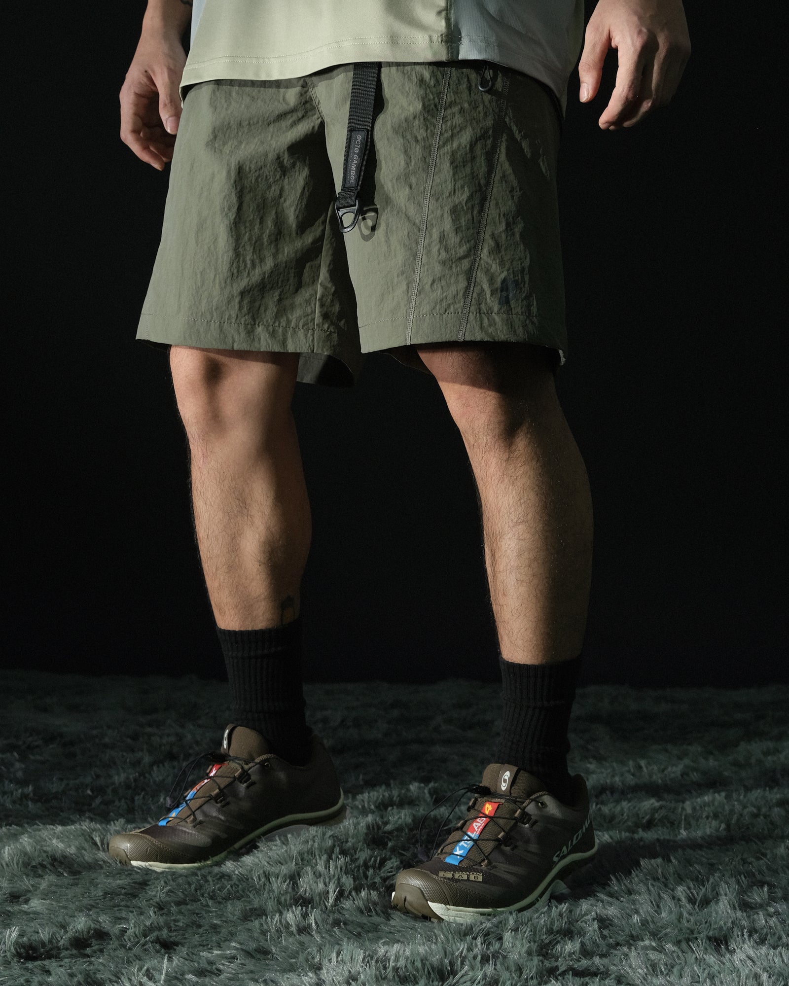 S2/ S25-S-02 Sport Shorts (Pewter Green)