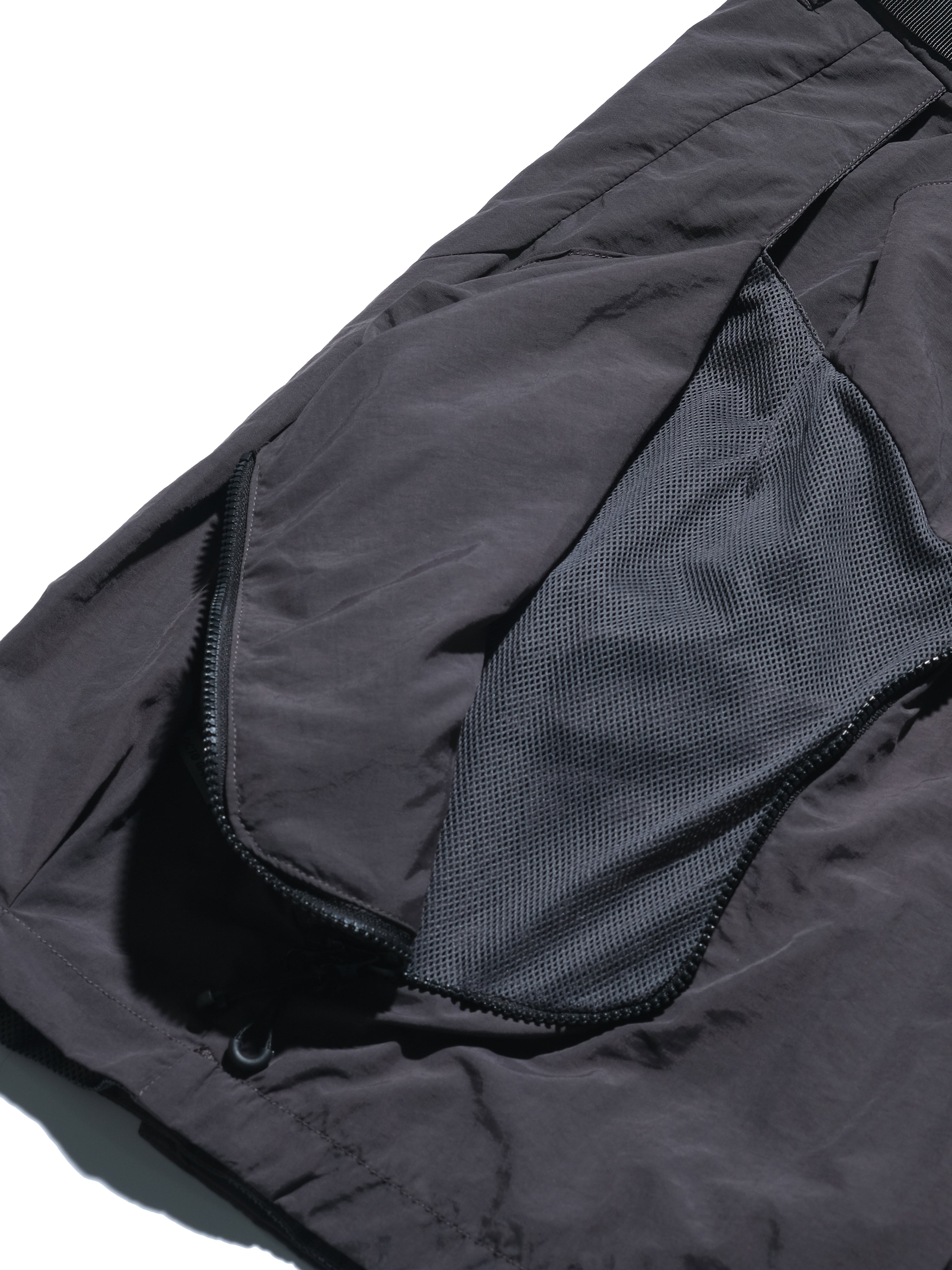SS23 / 10 —  S23-069 Zip and Breathable Shorts (Dark Grey)