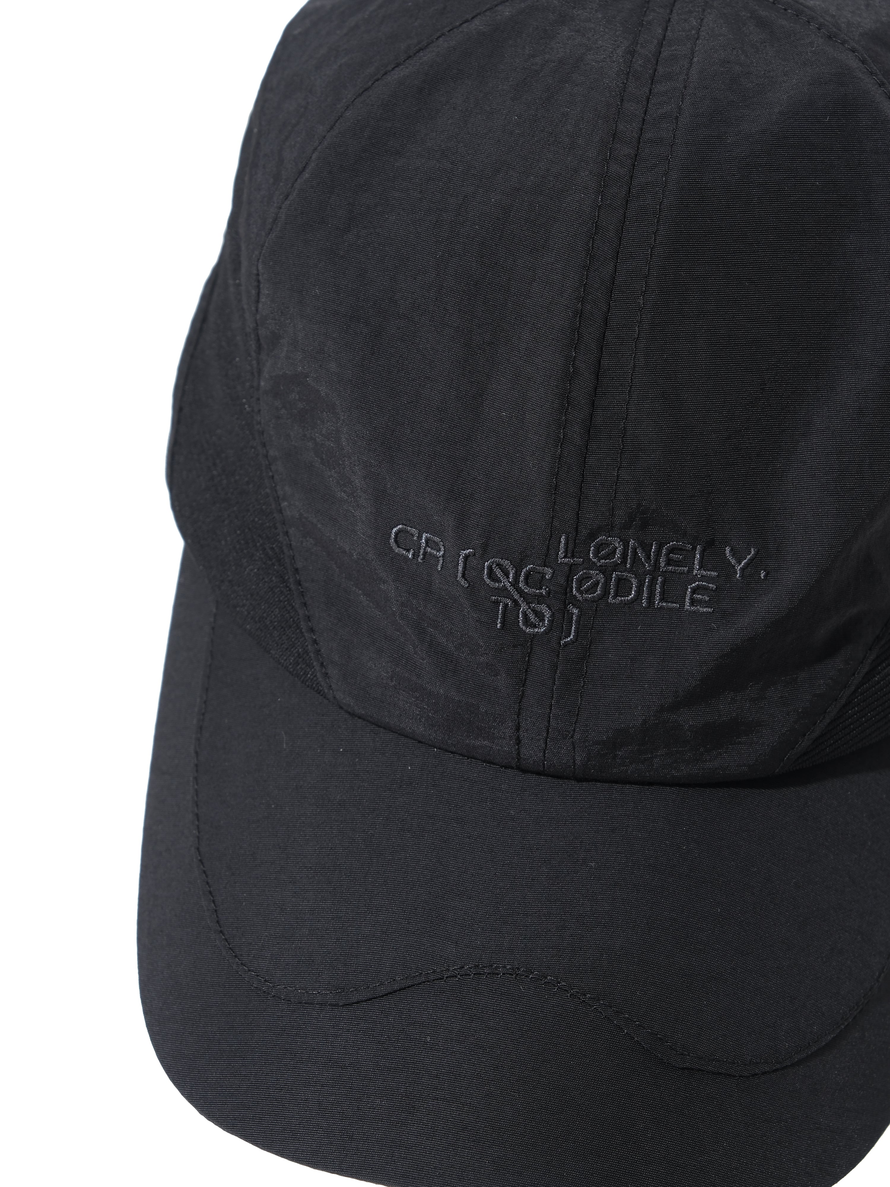 S25-OL-C Octo x Lonely.crocodile Scaled Curve Cap (Black)