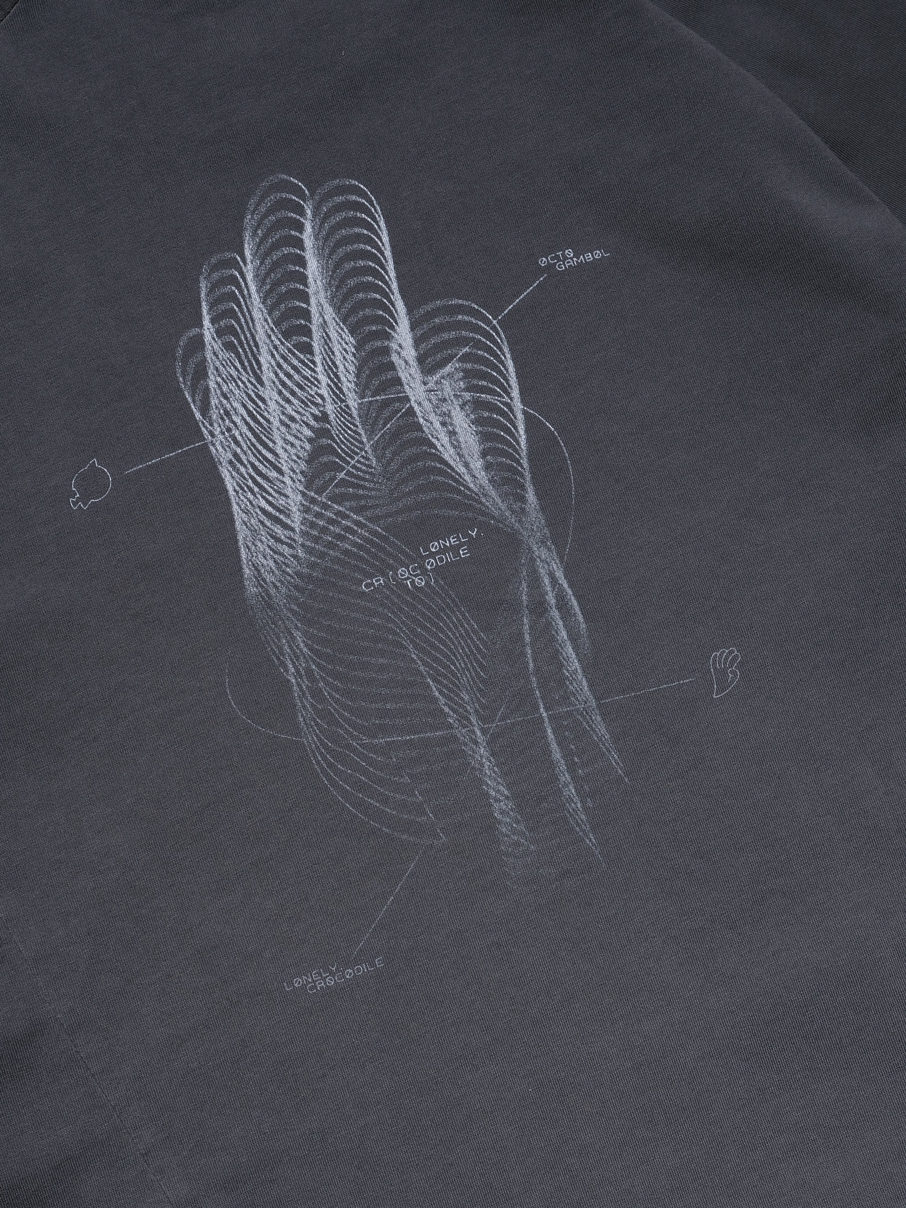 S25-OL-T Octo x Lonely.crocodile Silent Motion Graphic Tee (Black)
