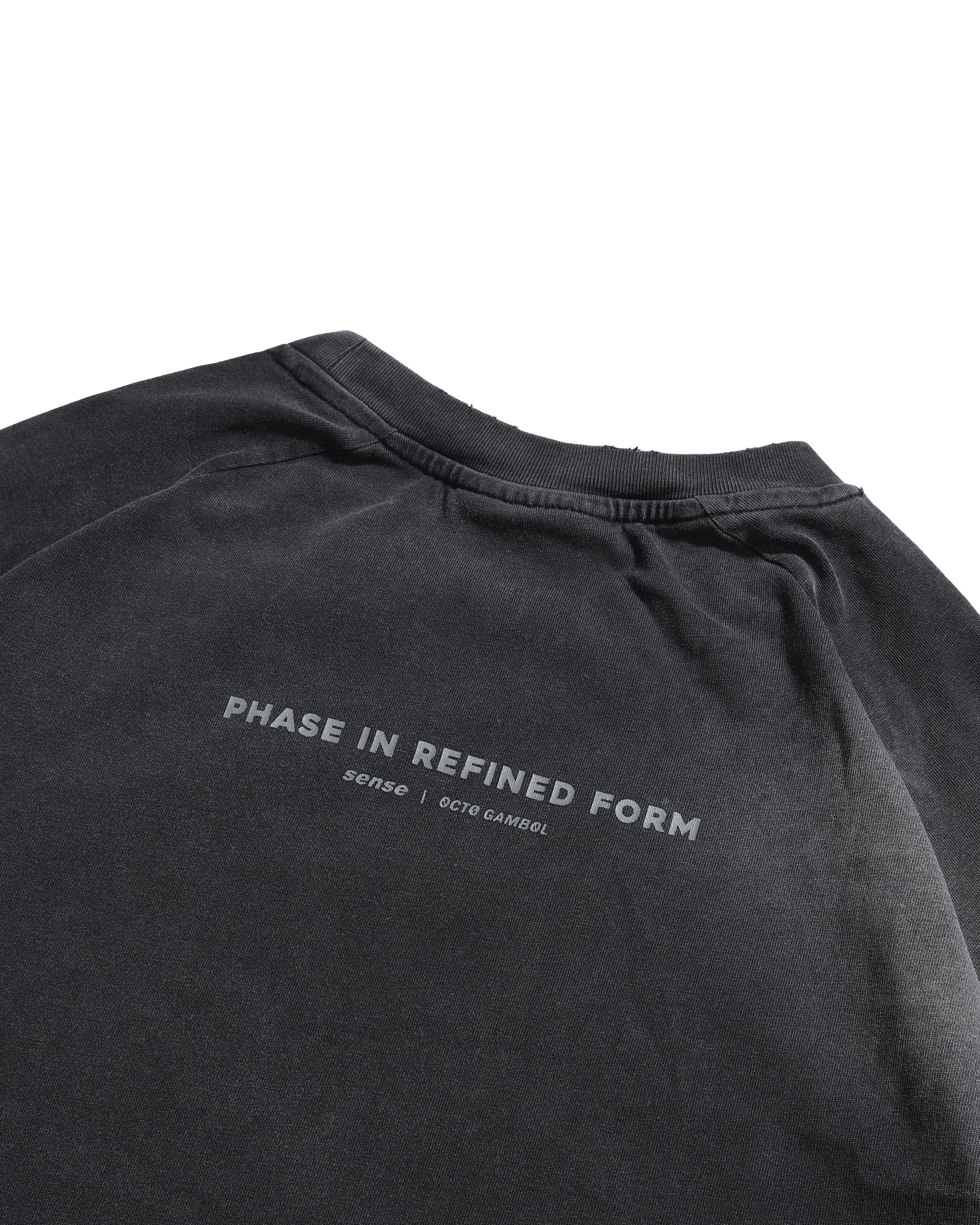 S26-OS-T1 / OCTO X SENSE PHASE Washed Tee (Black)