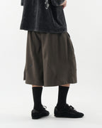 S26-SD1-S / Structured Wide Shorts (Brown)