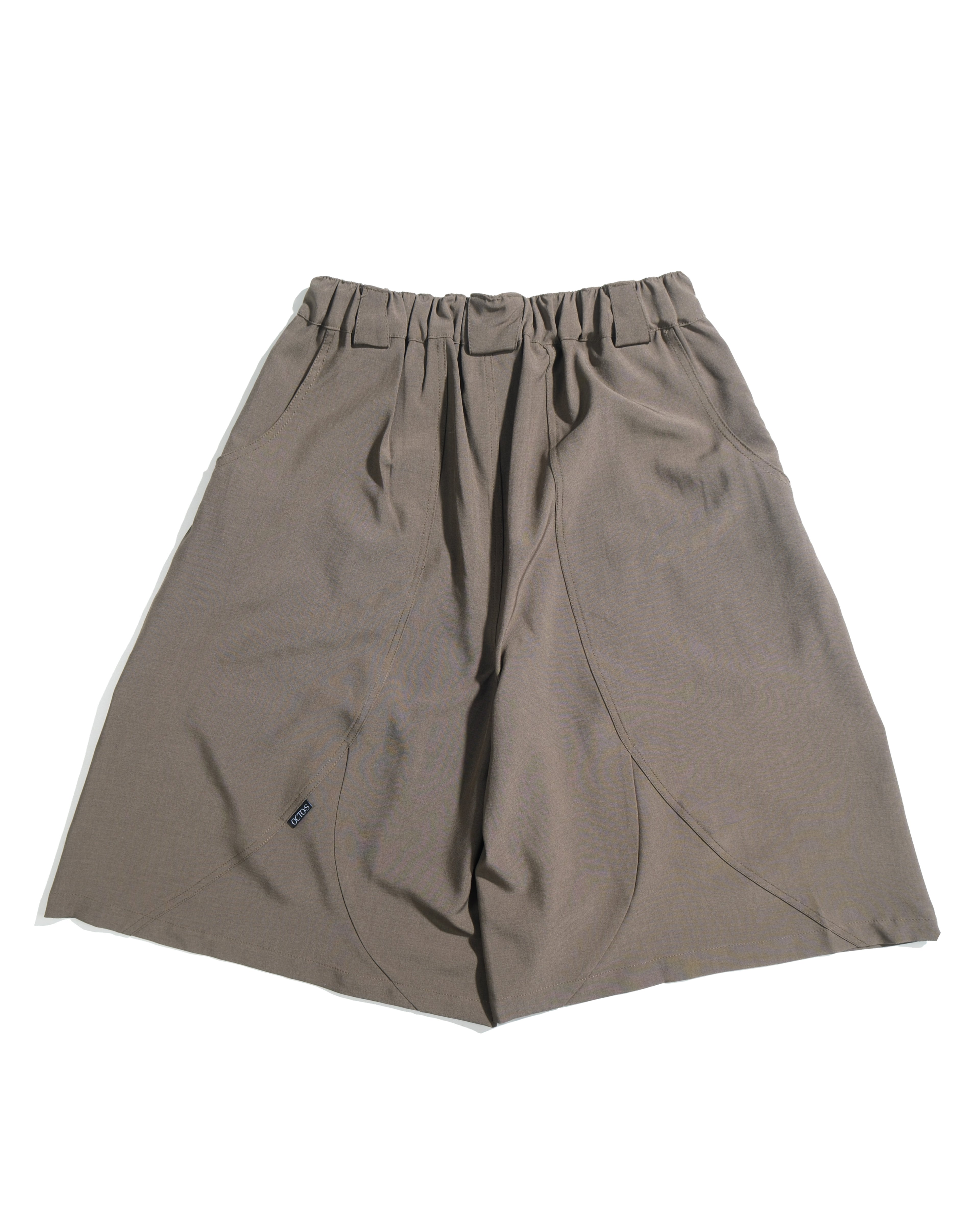 S26-SD1-S / Structured Wide Shorts (Brown)
