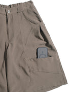 S26-SD1-S / Structured Wide Shorts (Brown)