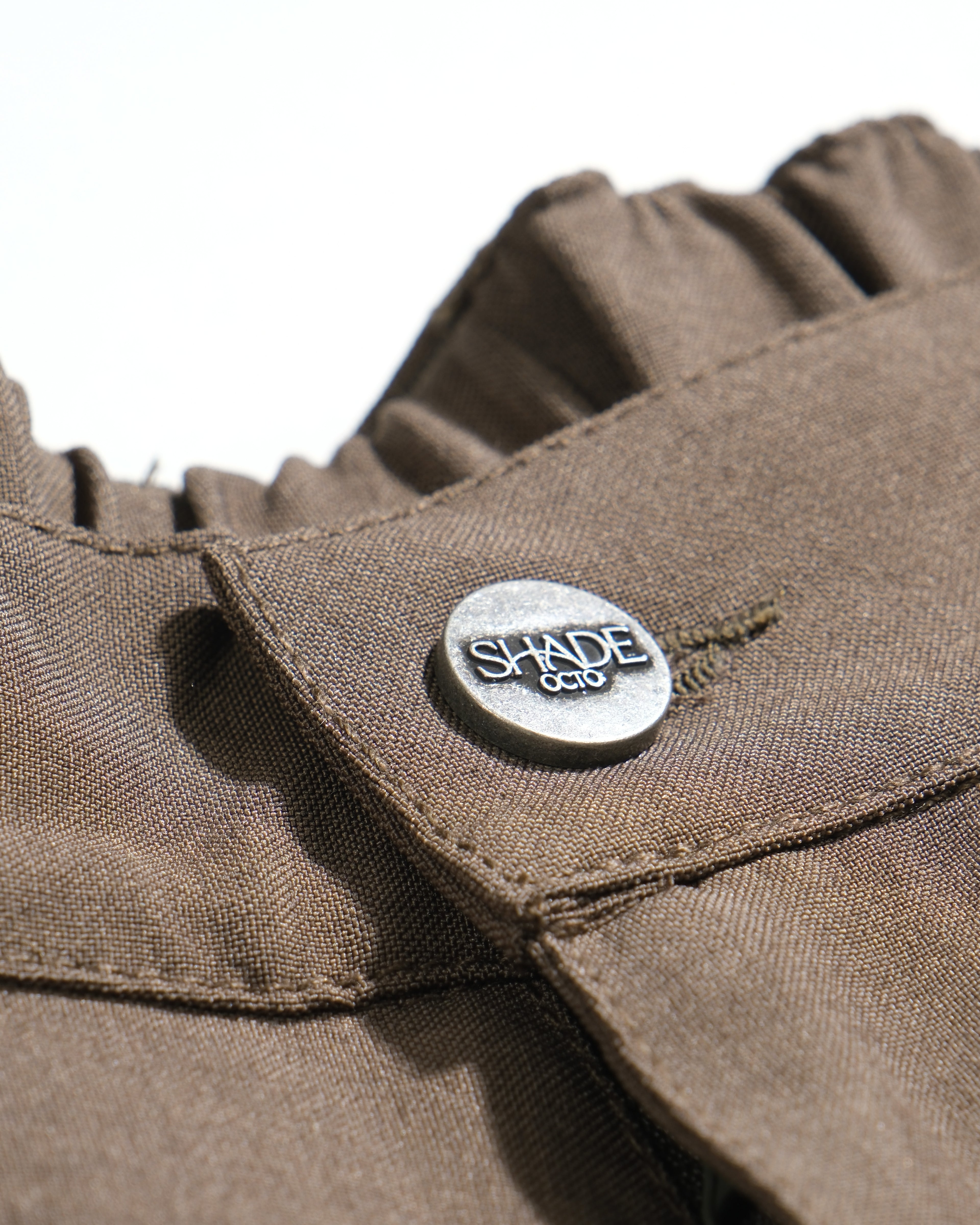S26-SD1-S / Structured Wide Shorts (Brown)