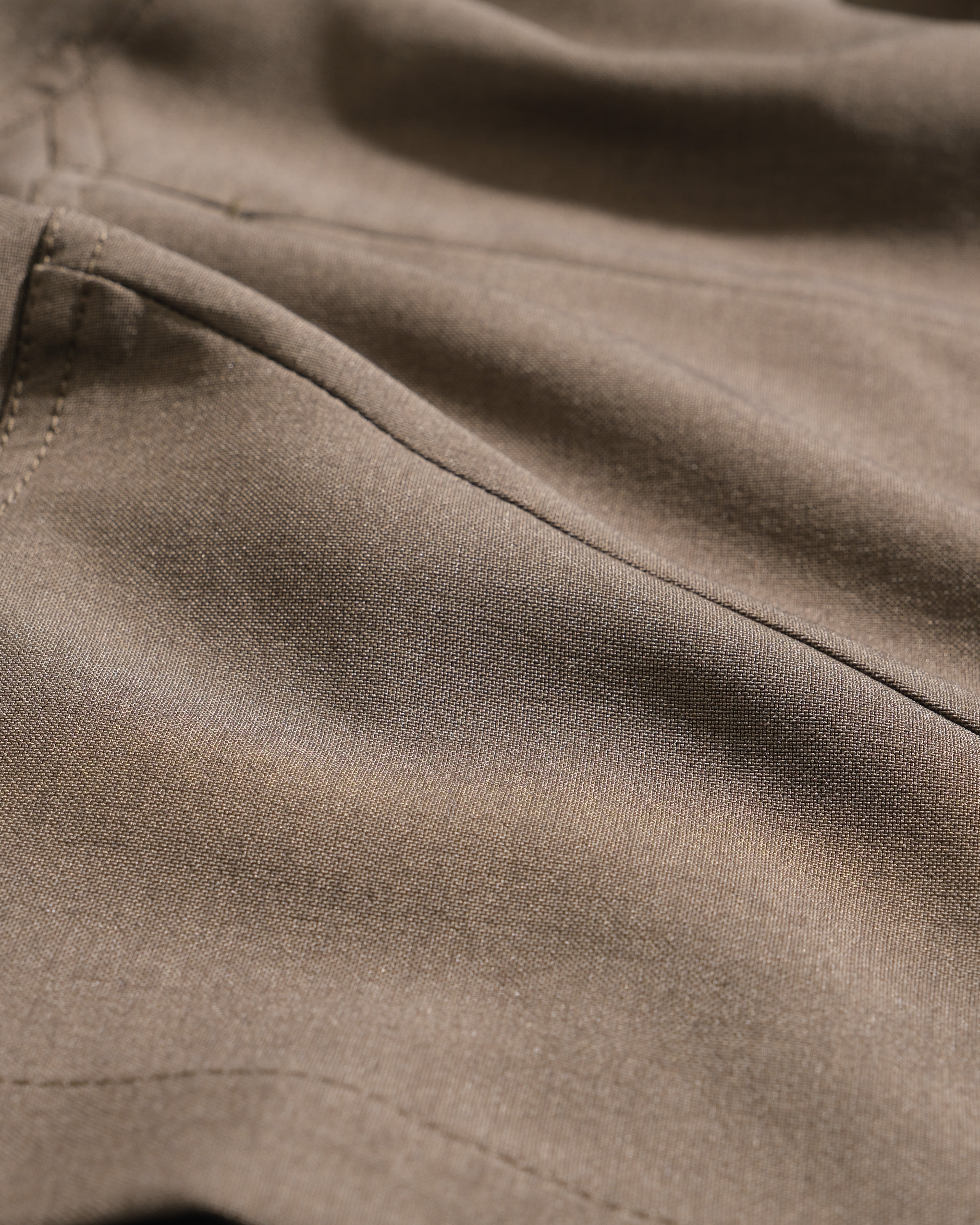 S26-SD1-S / Structured Wide Shorts (Brown)