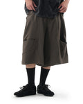 S26-SD1-S / Structured Wide Shorts (Brown)