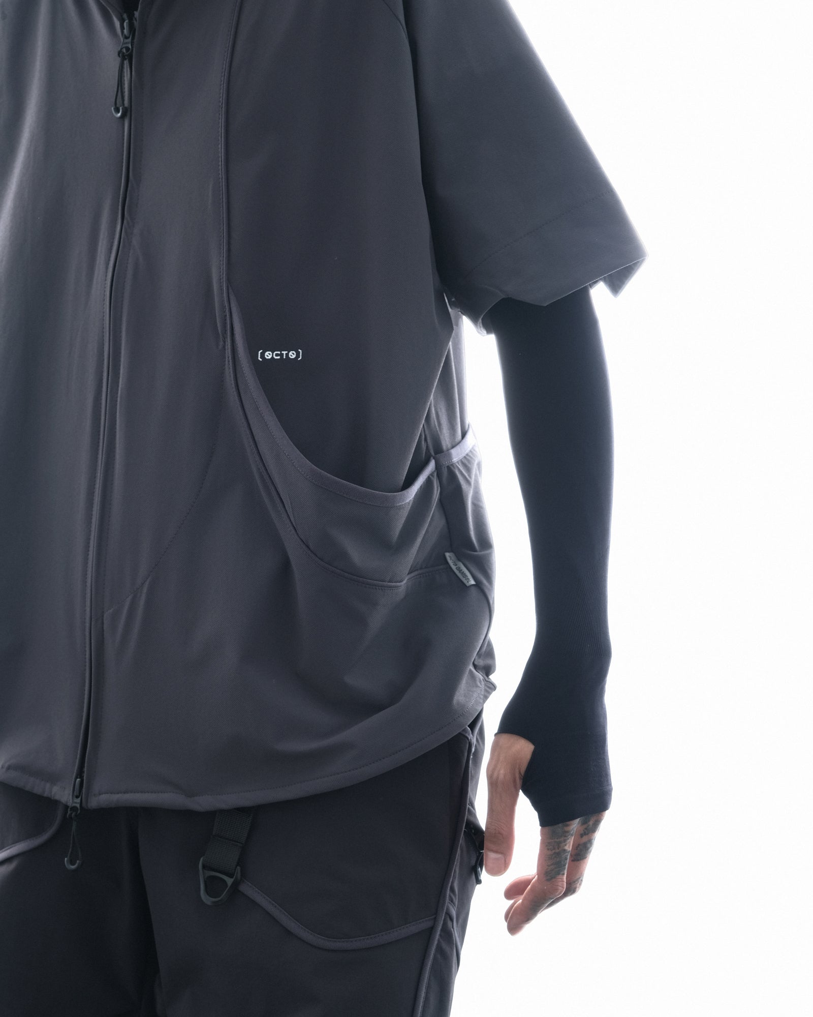 S3/ S25-O-02 Crossable Shirt (Grey)