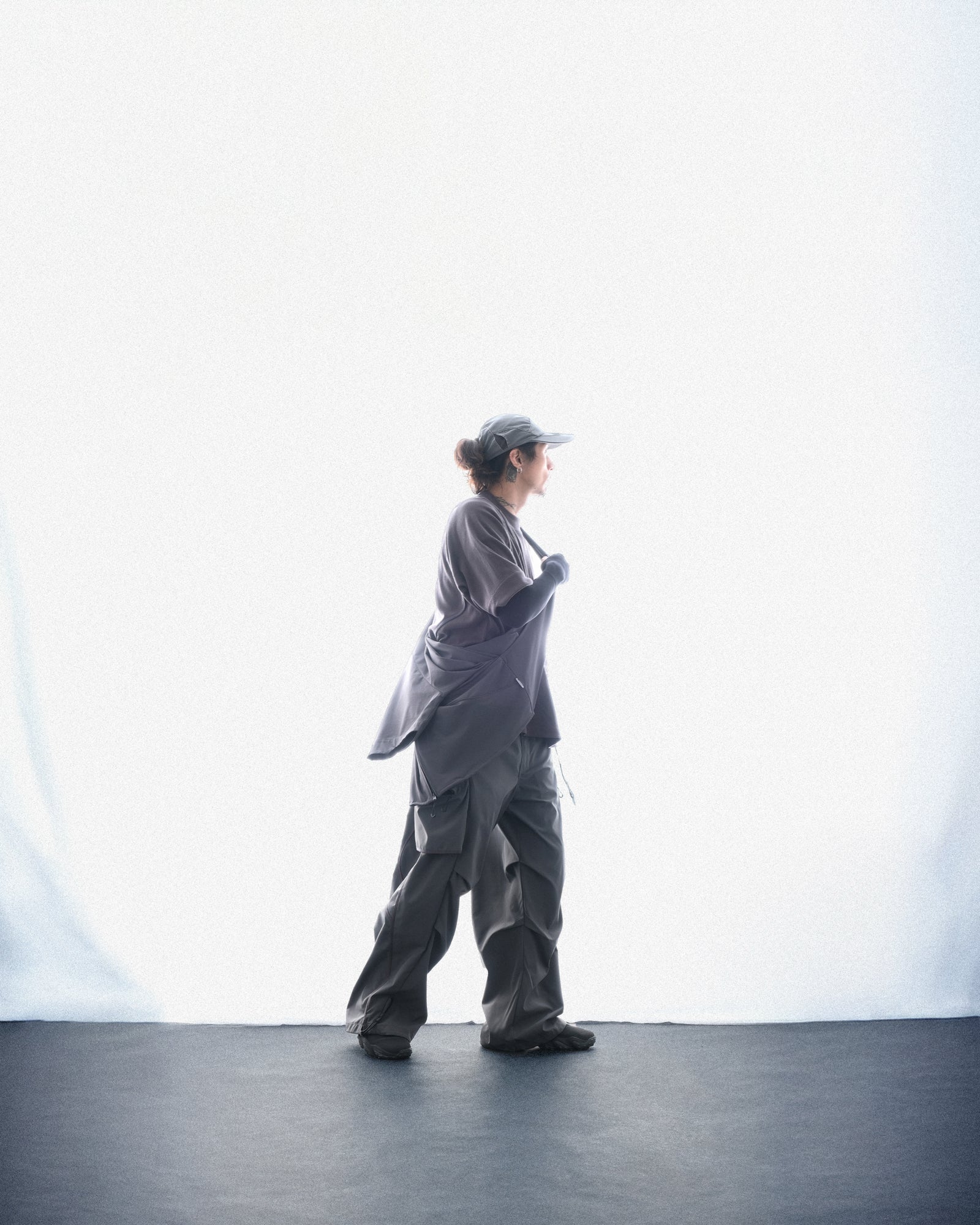 S3/ S25-P-03 Hollow Pocket Baggy Pants (Grey)