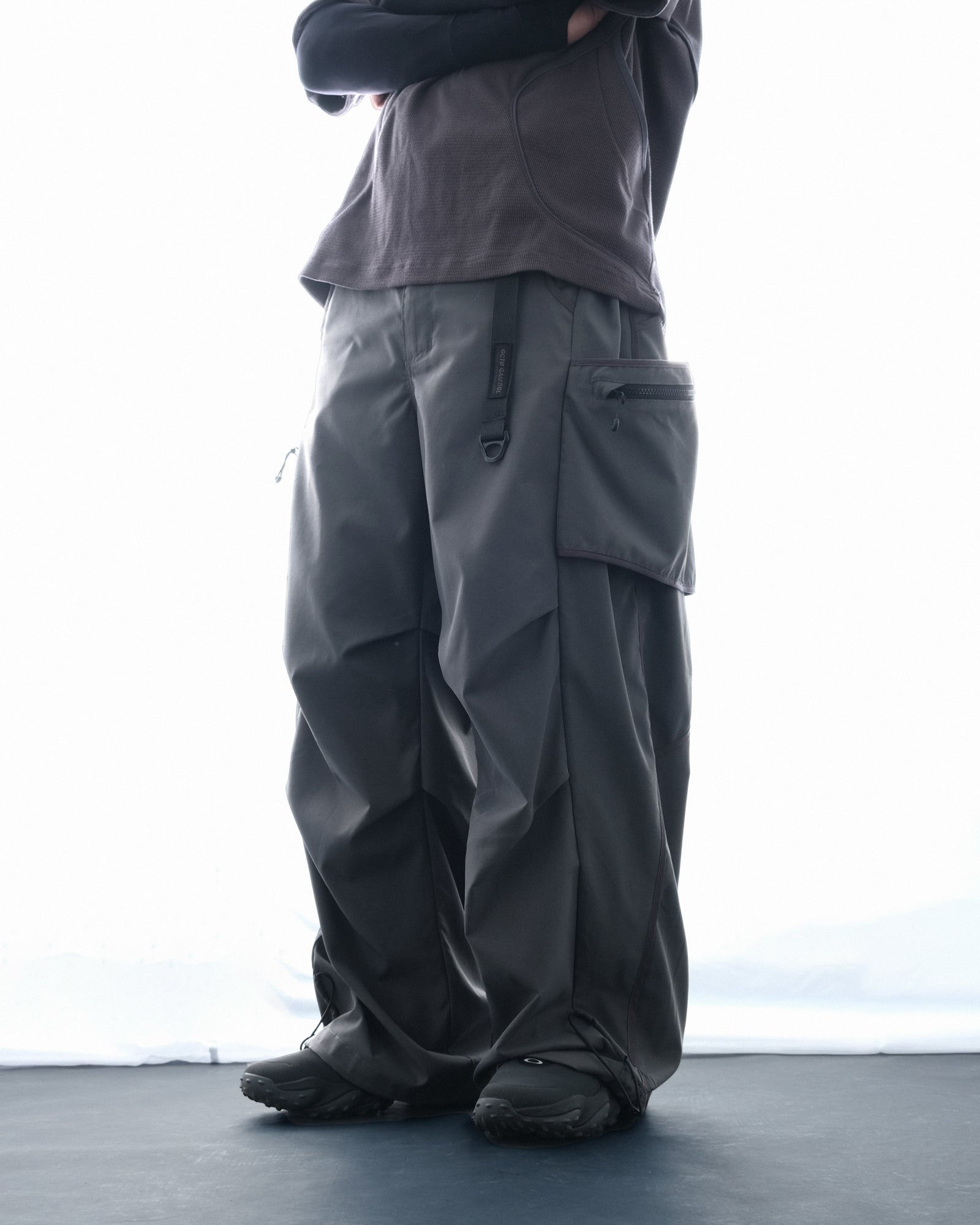 S3/ S25-P-03 Hollow Pocket Baggy Pants (Grey)