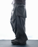 S3/ S25-P-03 Hollow Pocket Baggy Pants (Grey)