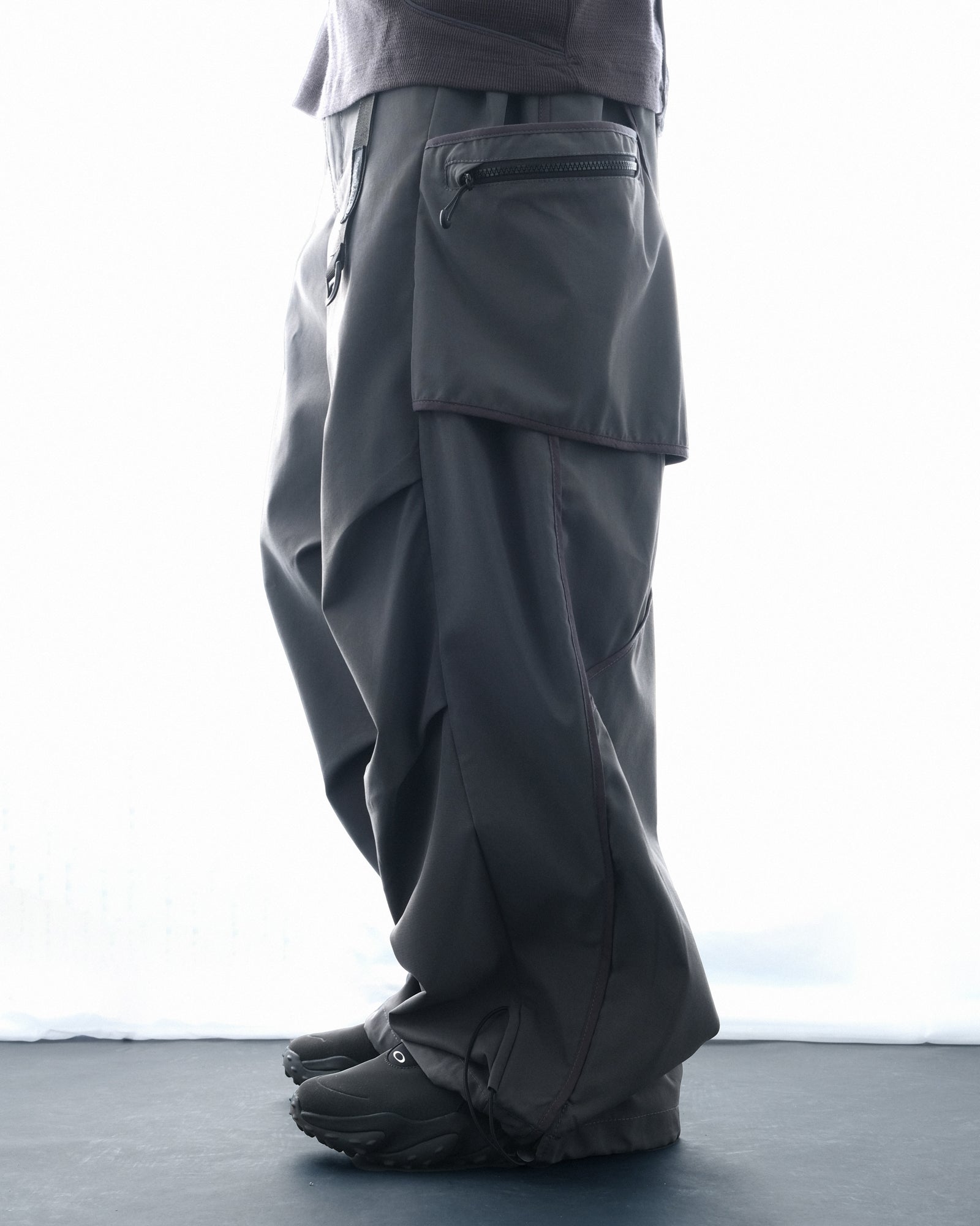S3/ S25-P-03 Hollow Pocket Baggy Pants (Grey)