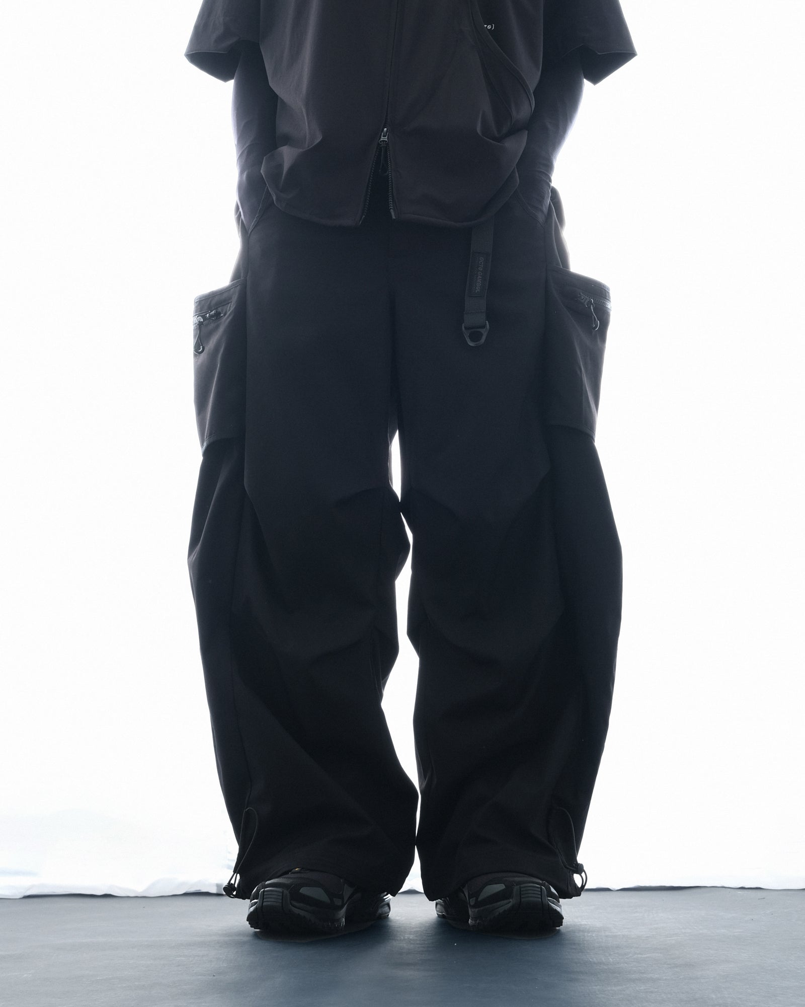 S3/ S25-P-03 Hollow Pocket Baggy Pants (Black)