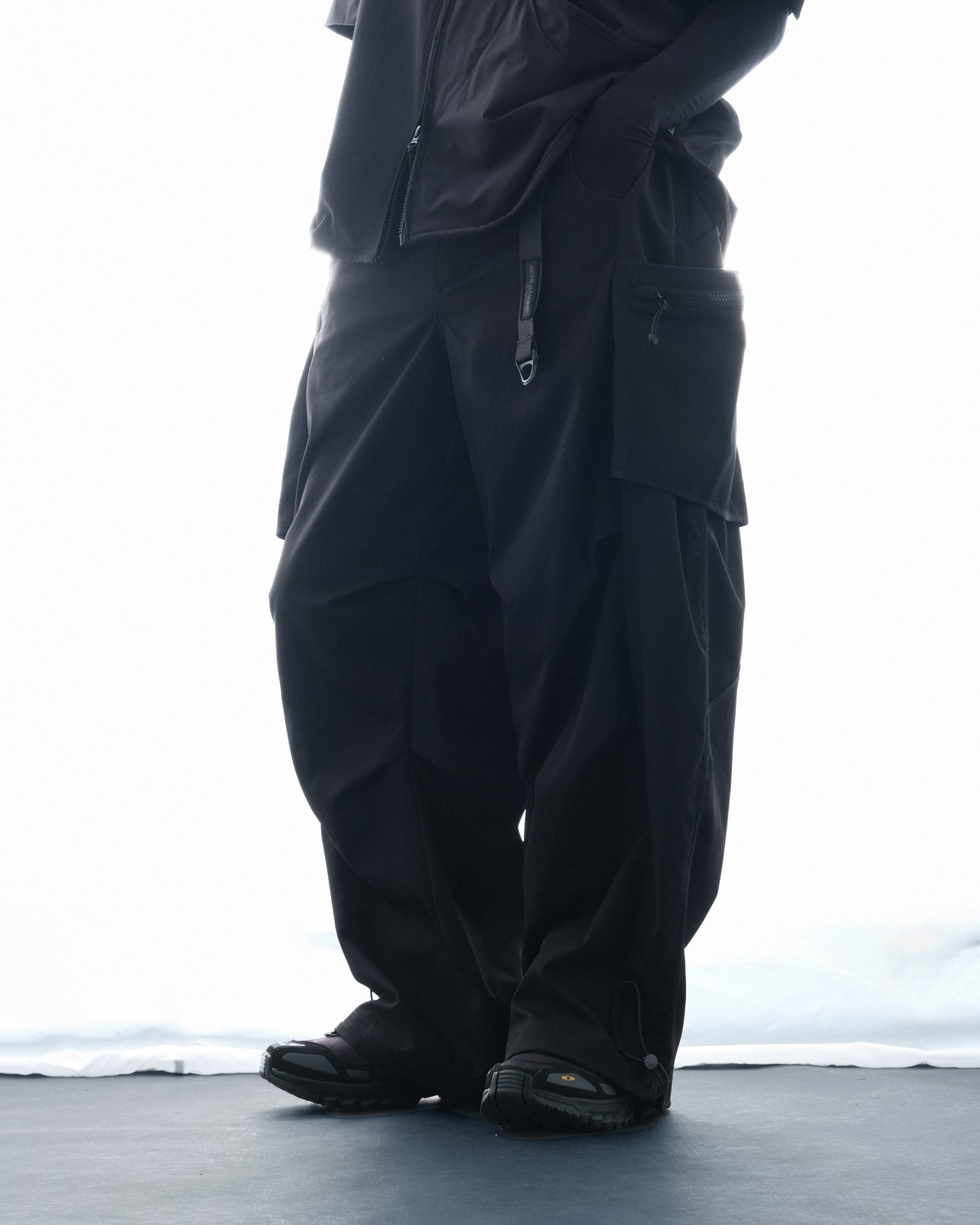 S3/ S25-P-03 Hollow Pocket Baggy Pants (Black)