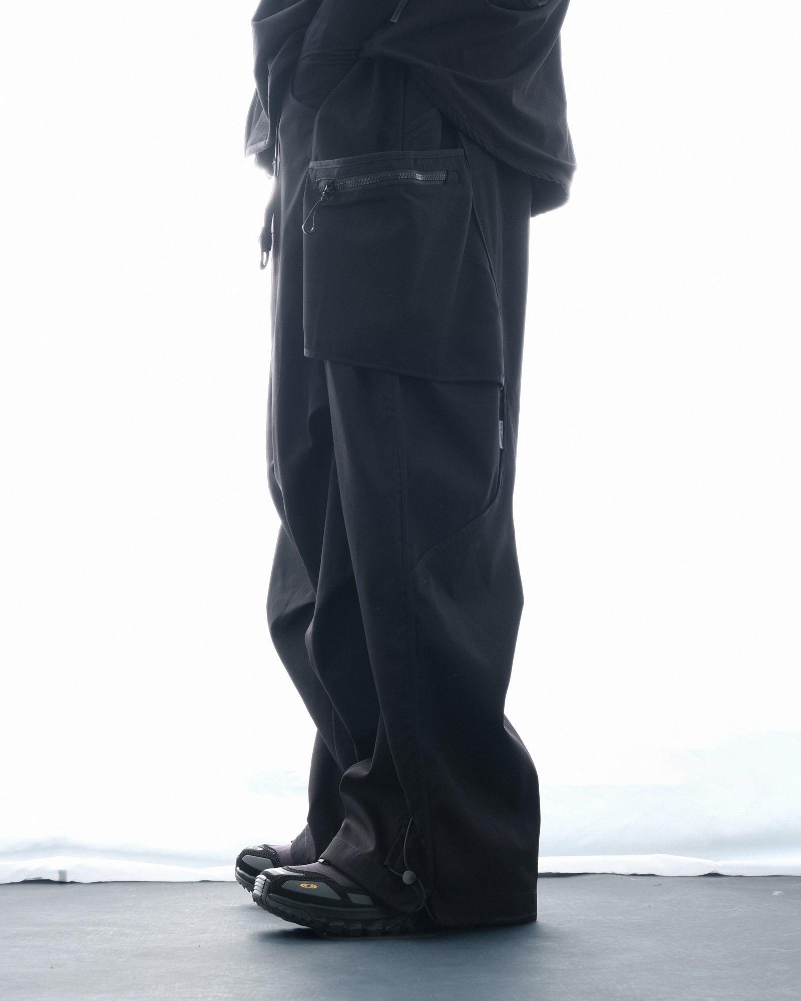 S3/ S25-P-03 Hollow Pocket Baggy Pants (Black)