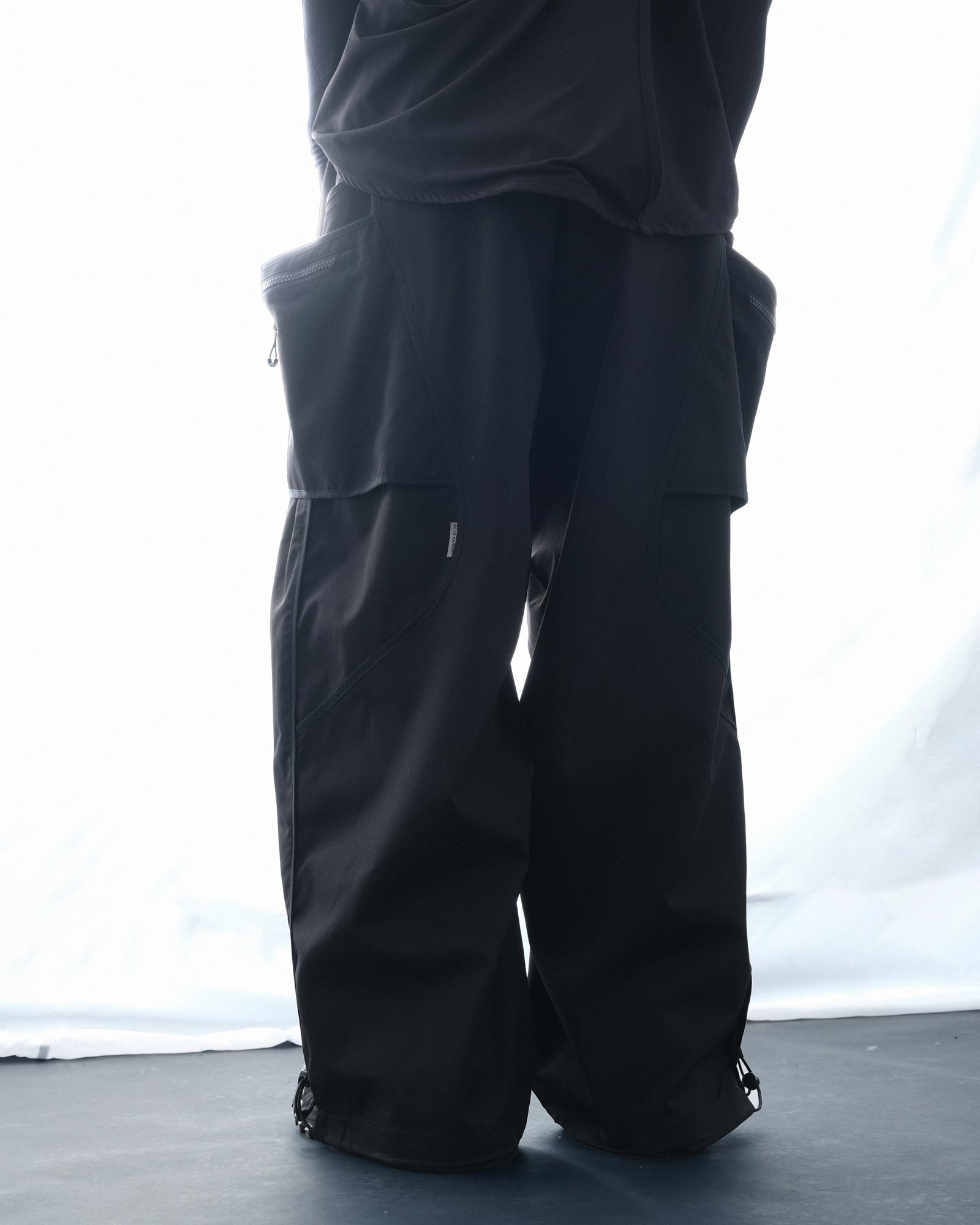 S3/ S25-P-03 Hollow Pocket Baggy Pants (Black)