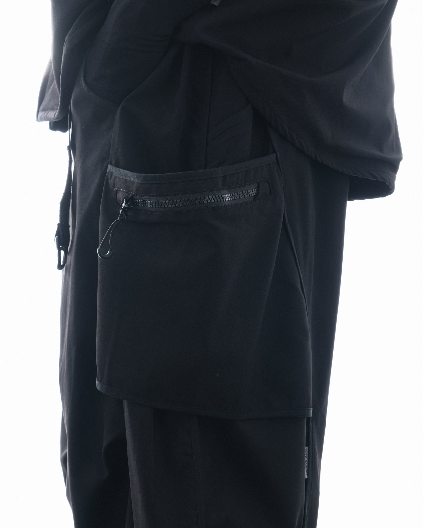 S3/ S25-P-03 Hollow Pocket Baggy Pants (Black)