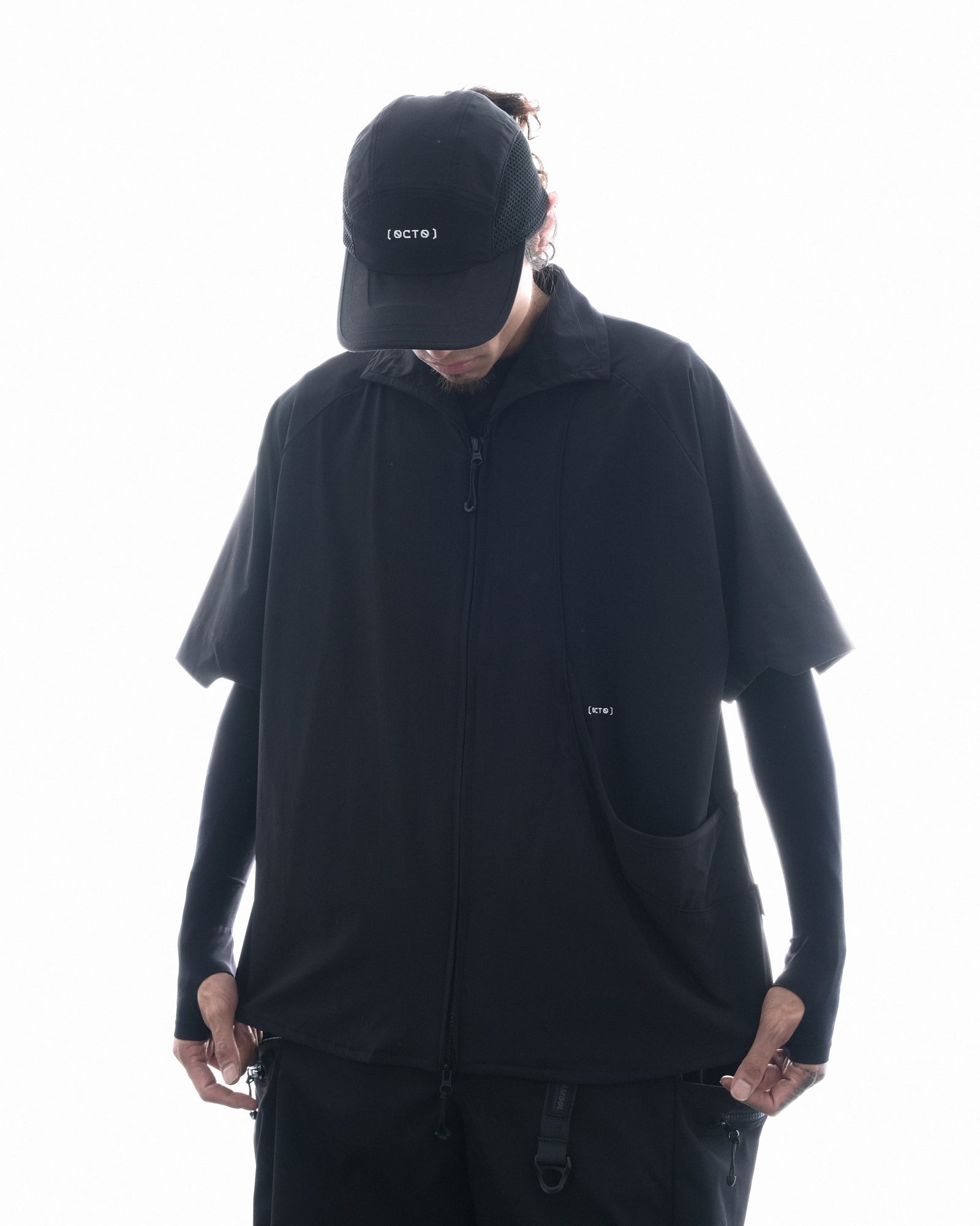 S3/ S25-O-02 Crossable Shirt (Black)