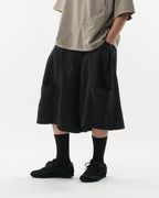 S26-SD1-S / Structured Wide Shorts (Black)