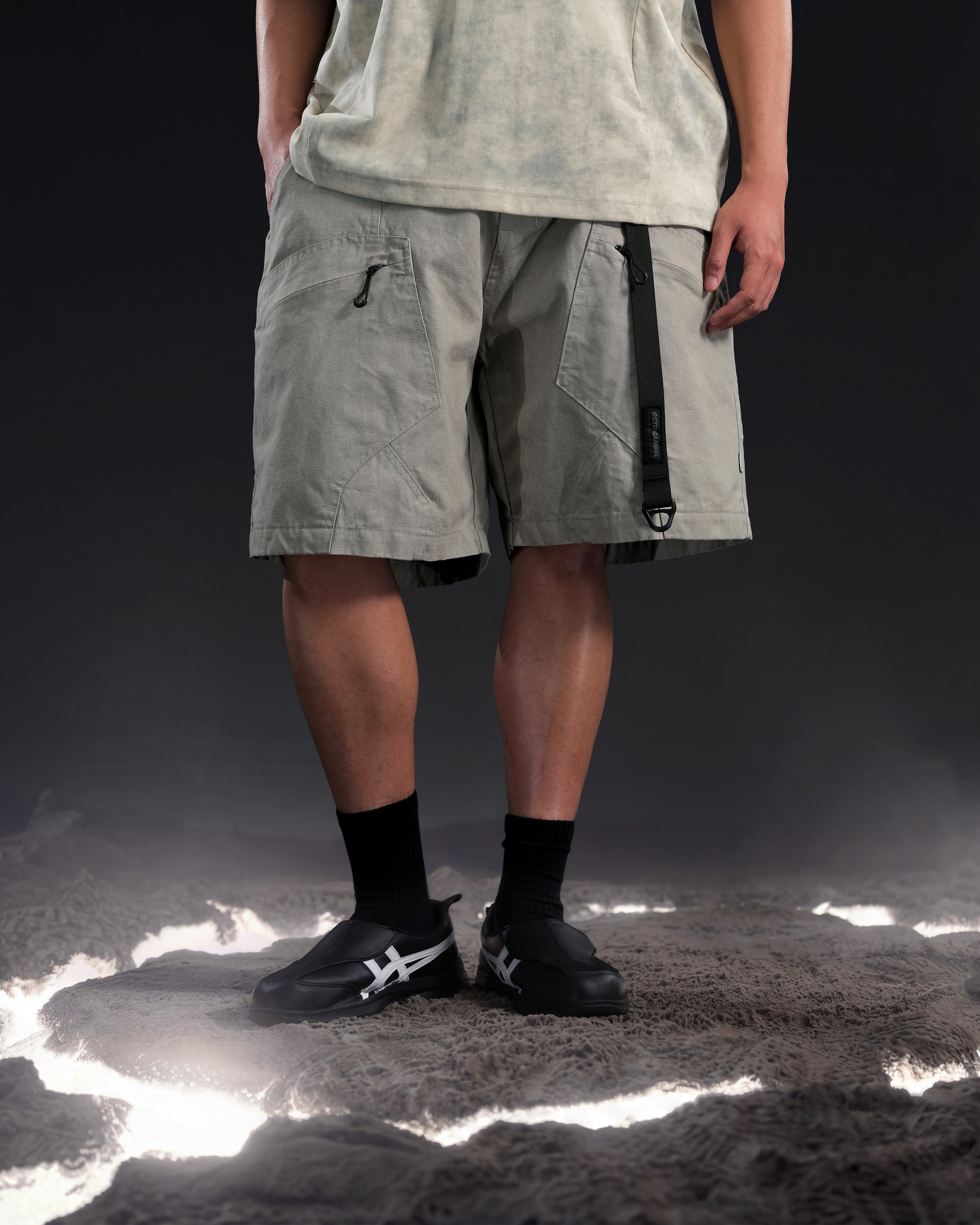 S26-PR-S1/ Light Twill Utility Shorts (K Grey)