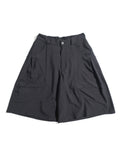 S26-SD1-S / Structured Wide Shorts (Black)