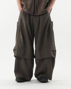 S26-SD1-P / Layered Wide Pants (Brown)