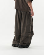 S26-SD1-P / Layered Wide Pants (Brown)