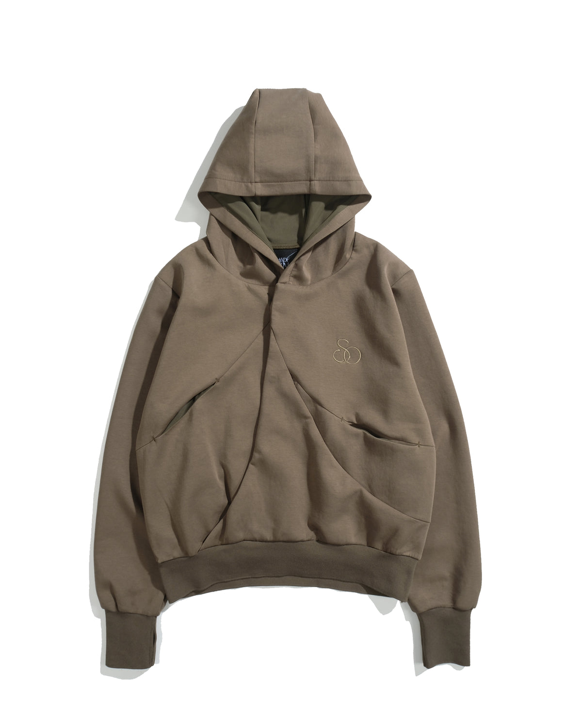 A26-SD1-H / Layered Arc Hoodie (Brown)