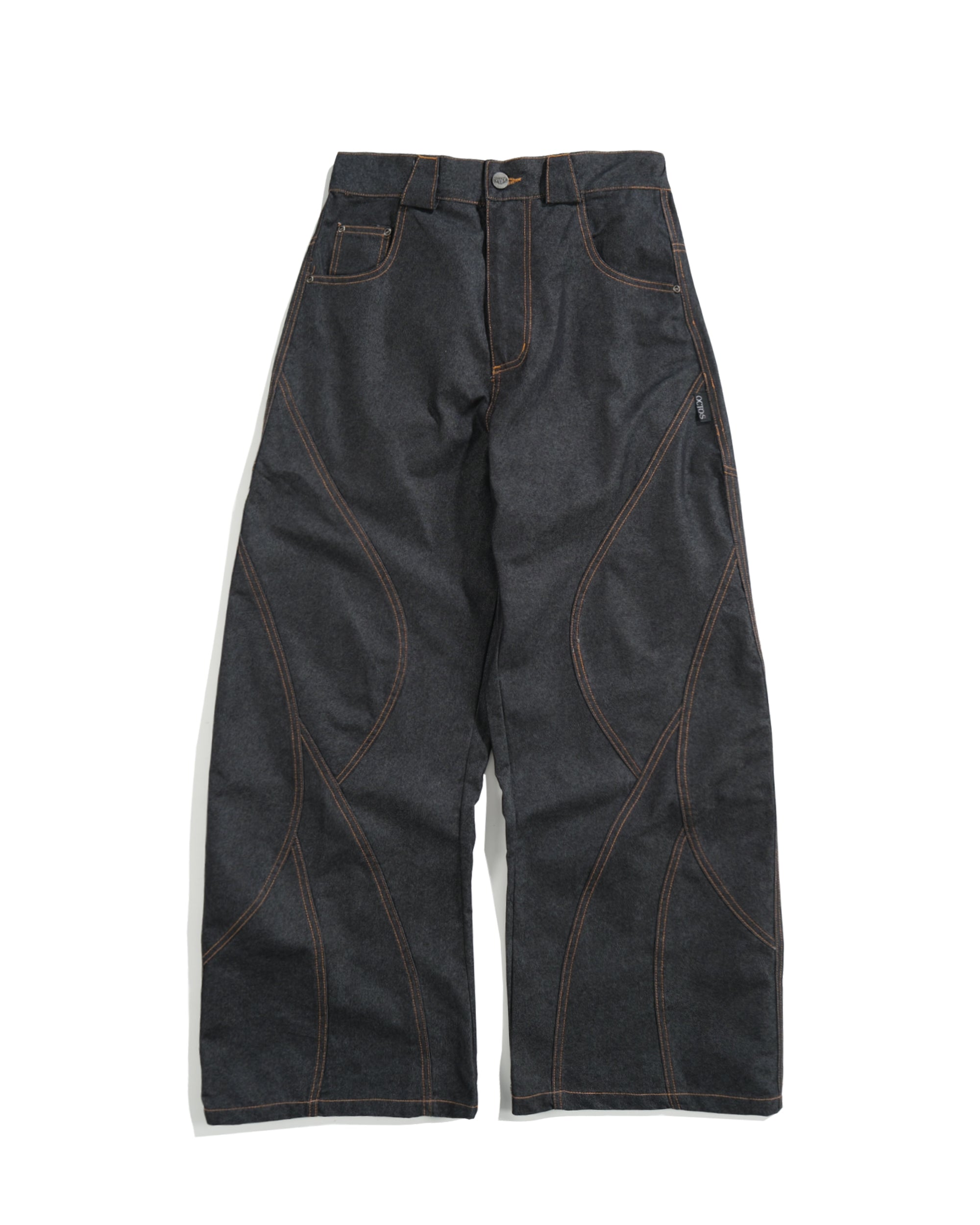 S26-SD3-P / Race Line Denim Pants (N-Black)