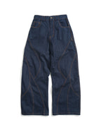 S26-SD3-P / Race Line Denim Pants (Navy)