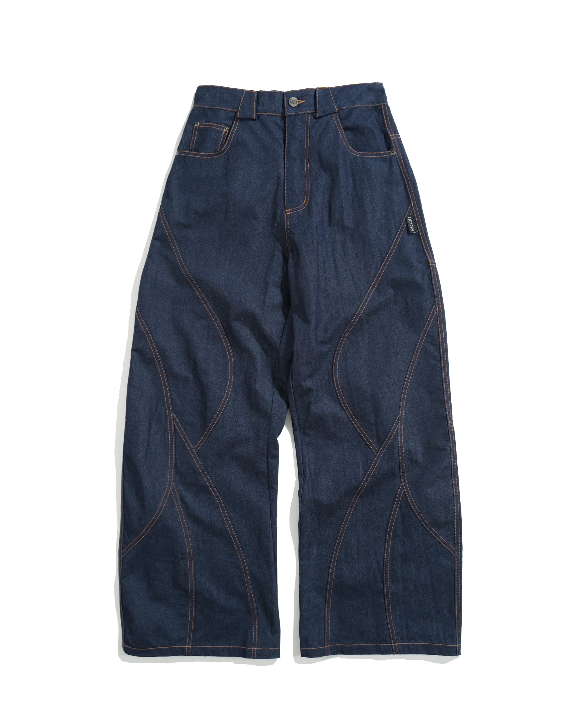 S26-SD3-P / Race Line Denim Pants (Navy)