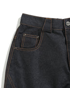 S26-SD3-P / Race Line Denim Pants (N-Black)