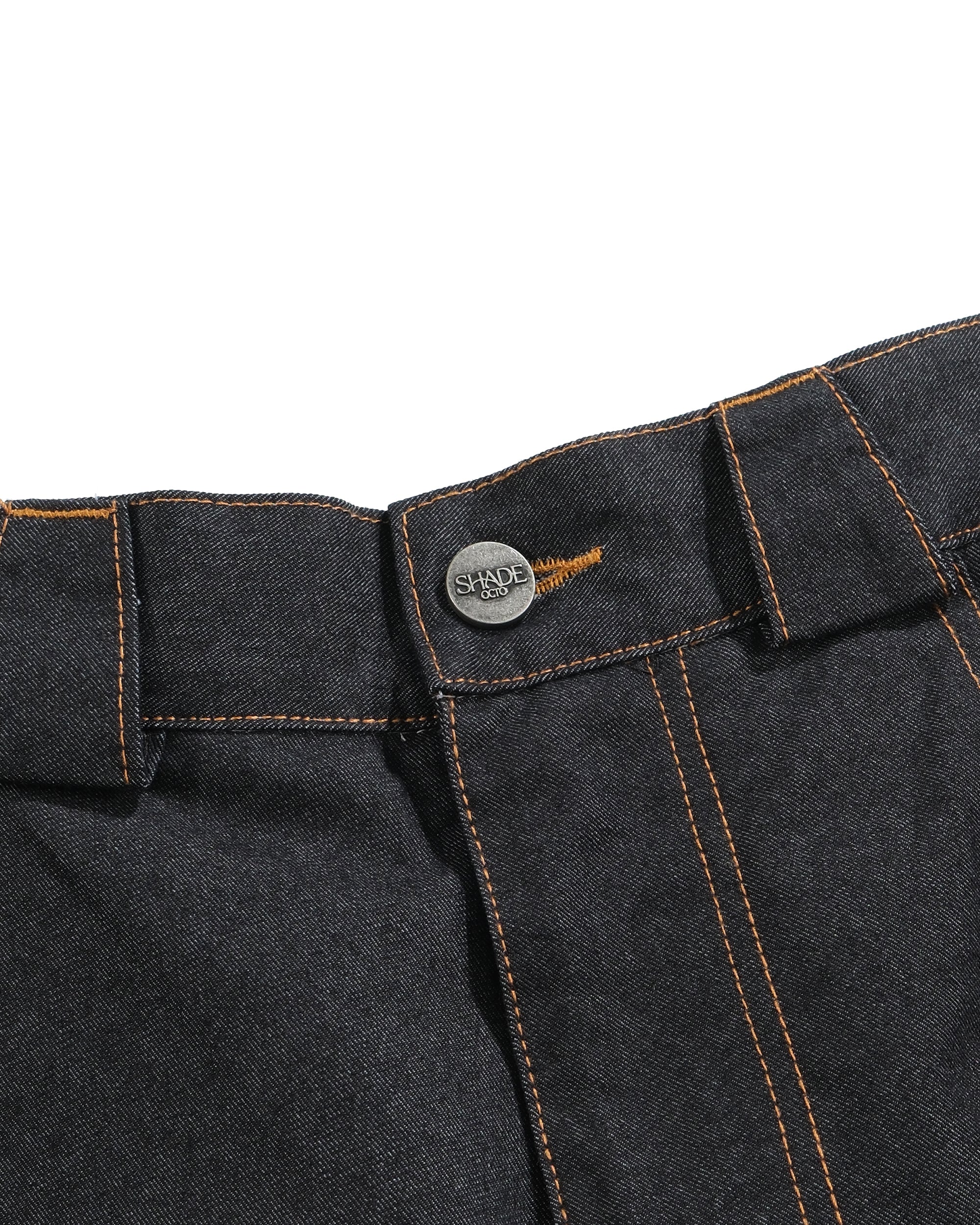 S26-SD3-P / Race Line Denim Pants (N-Black)