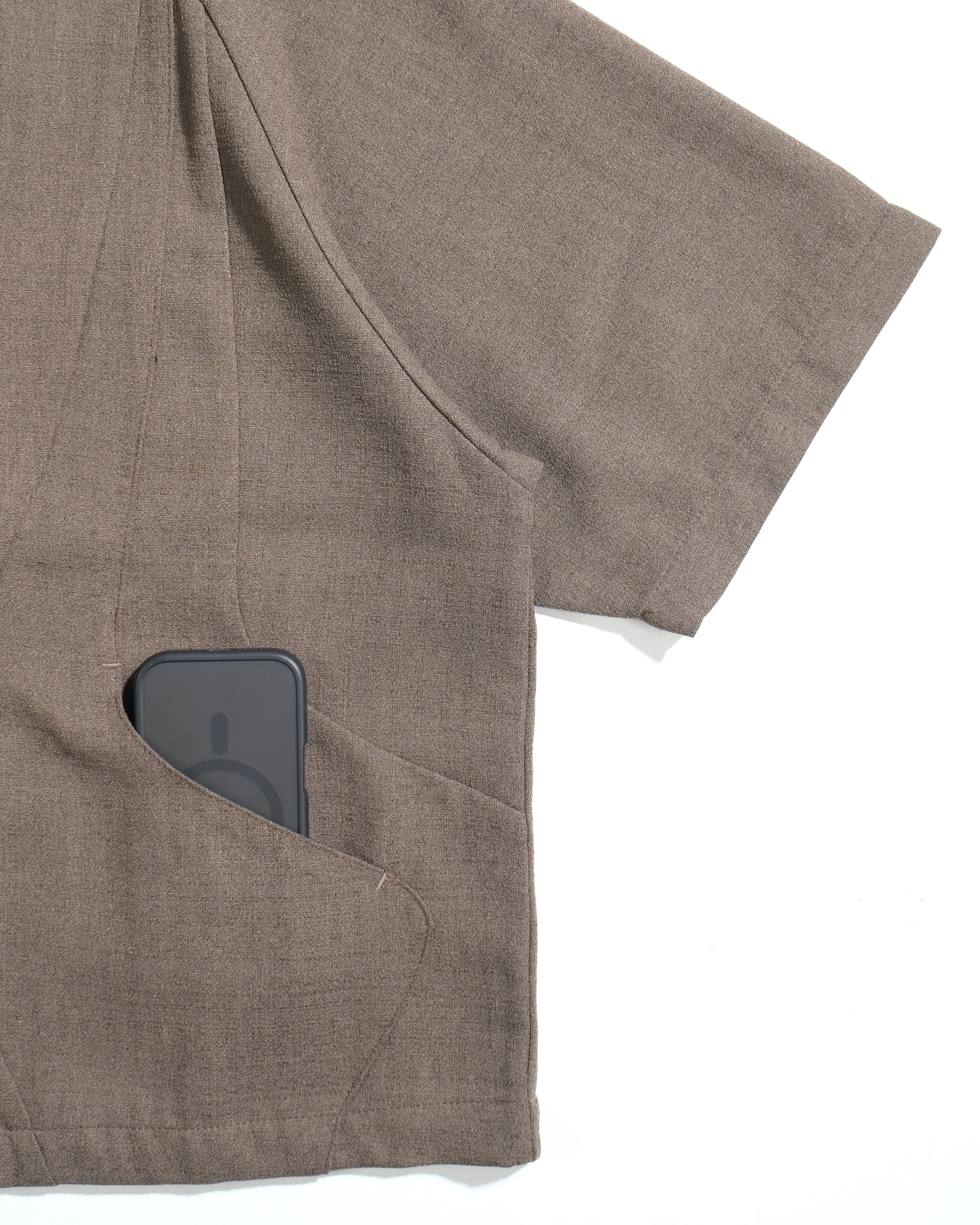 S26-SD1-ST / S-Flow Zip Shirt (Brown)
