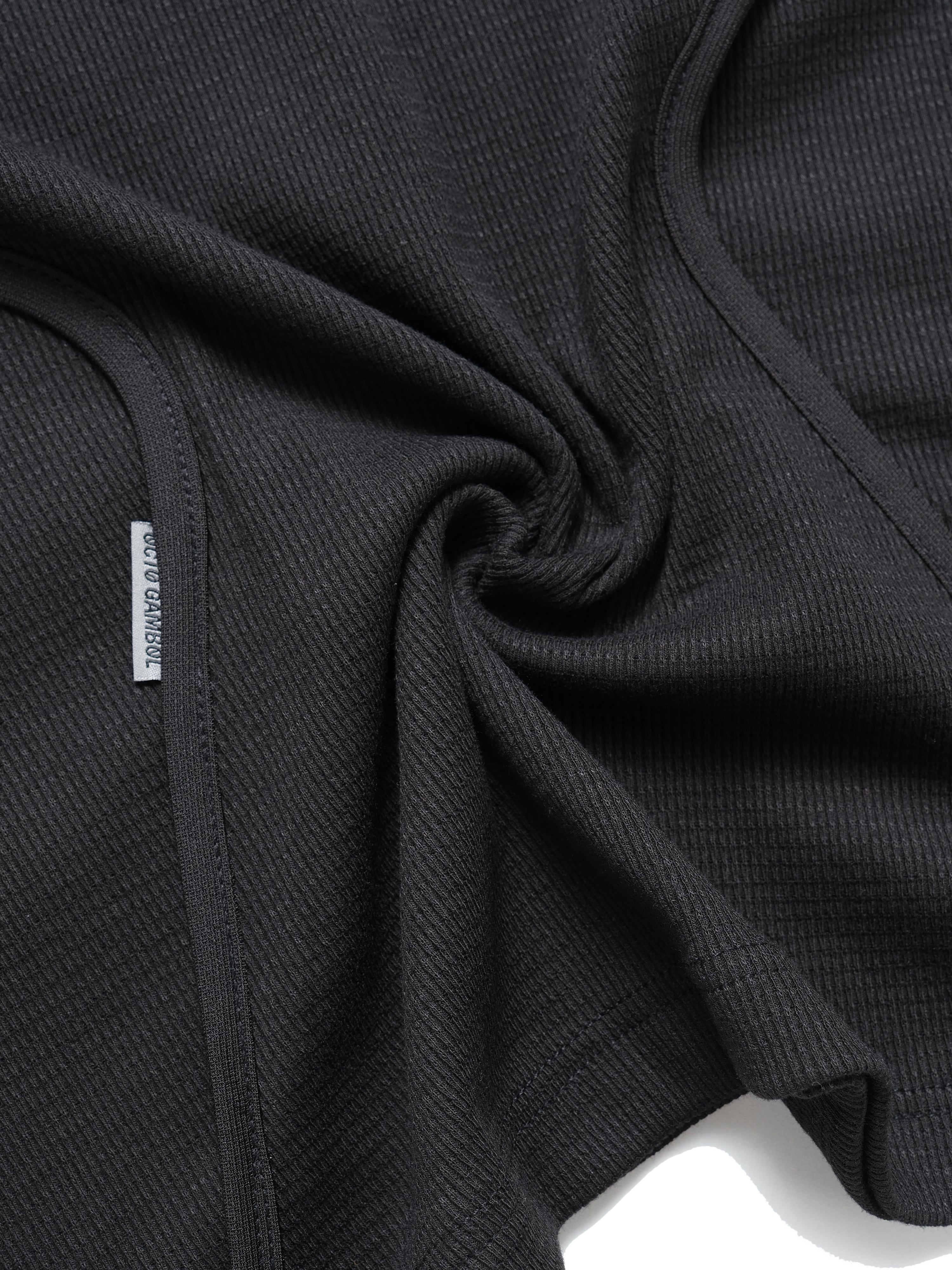 S3/ S25-T-04 WaffleT-Shirt (Black)