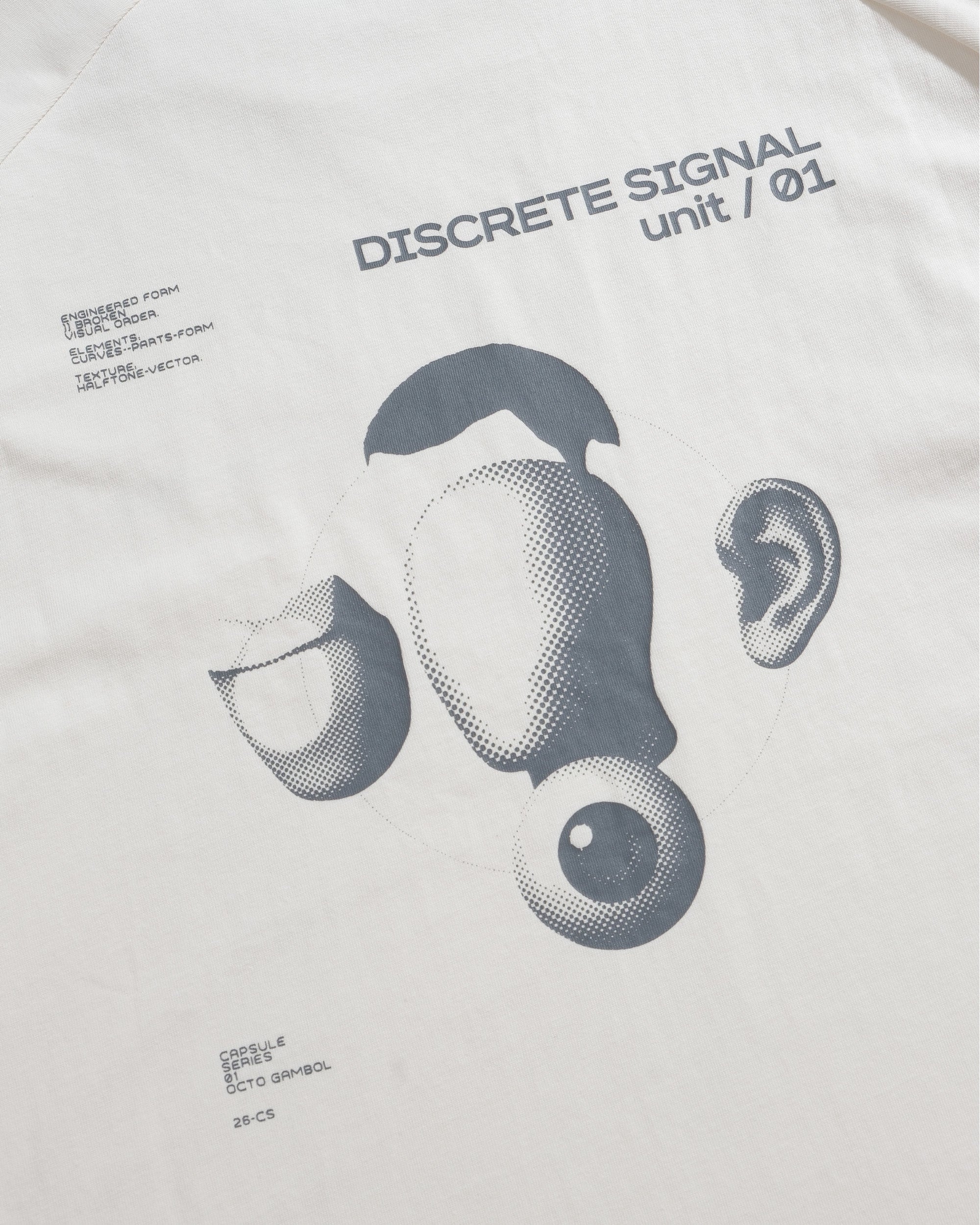 S26-C1-T1 / Discrete Signal Graphic Tee (White)